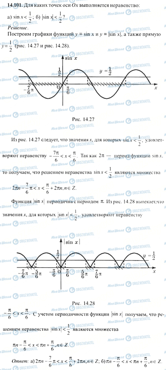 ГДЗ Алгебра 11 клас сторінка 14.101