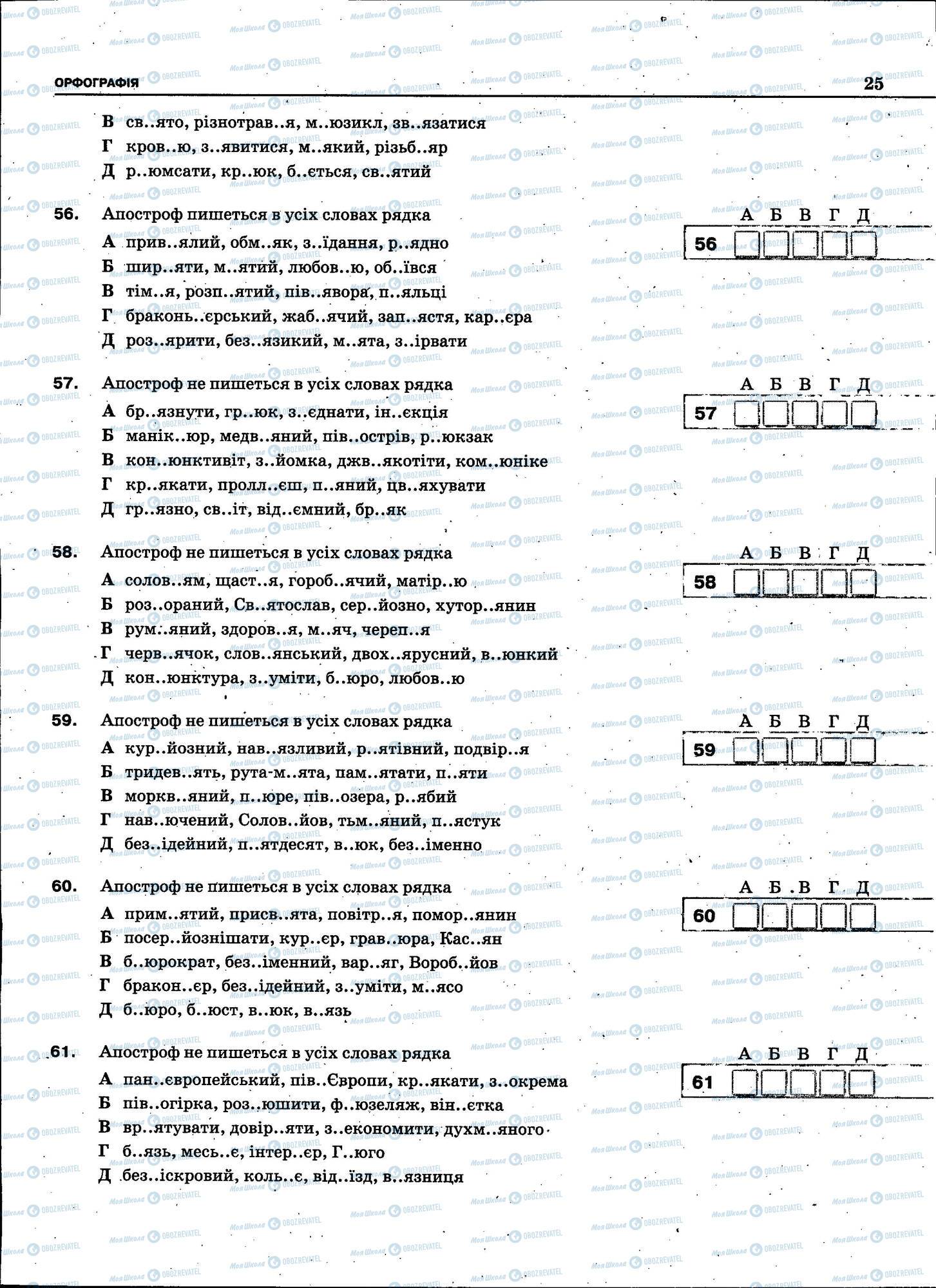 ЗНО Укр мова 11 класс страница 025