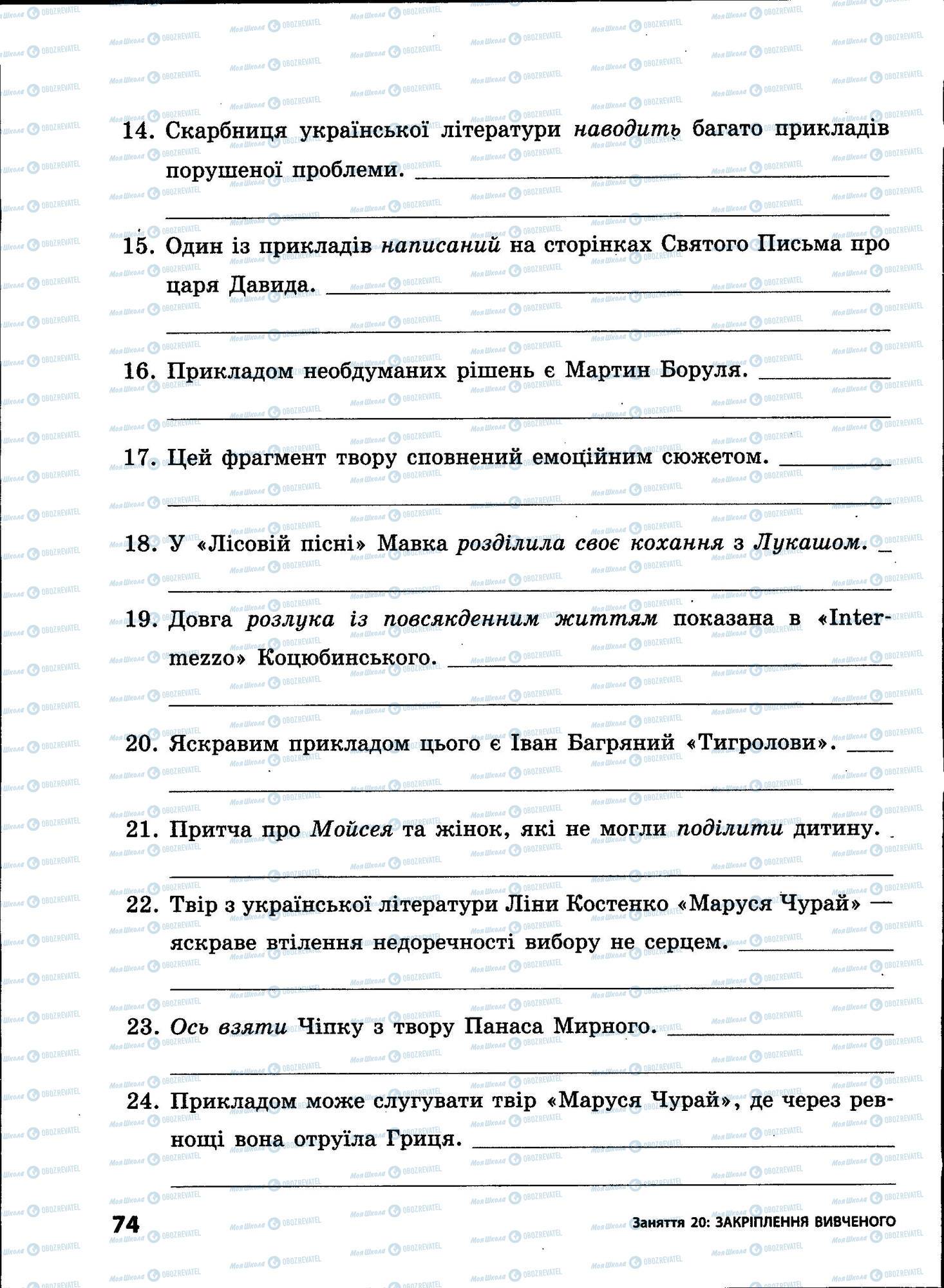 ЗНО Українська мова 11 клас сторінка 074