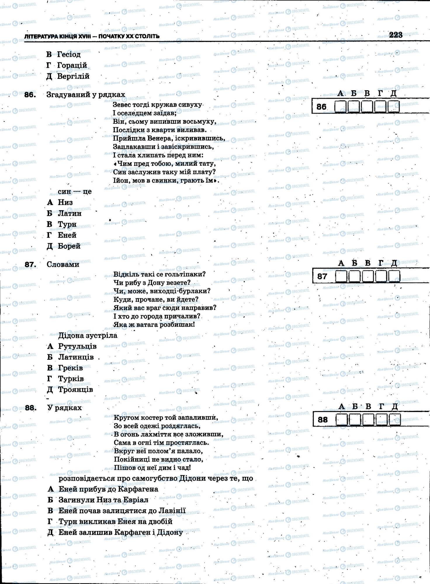 ЗНО Укр мова 11 класс страница 223