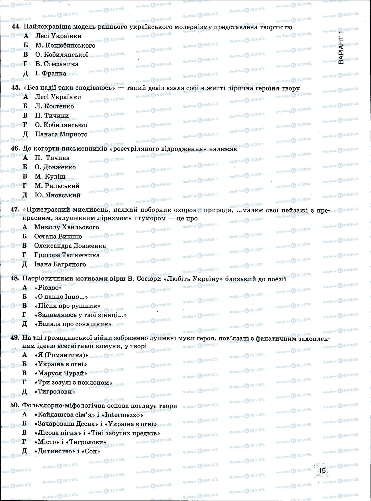 ЗНО Українська мова 11 клас сторінка 015