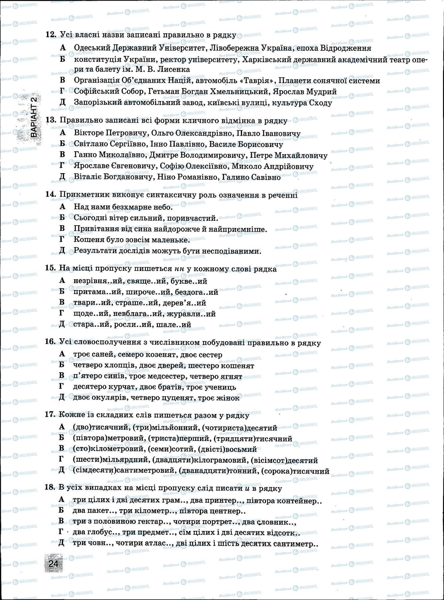 ЗНО Укр мова 11 класс страница 024