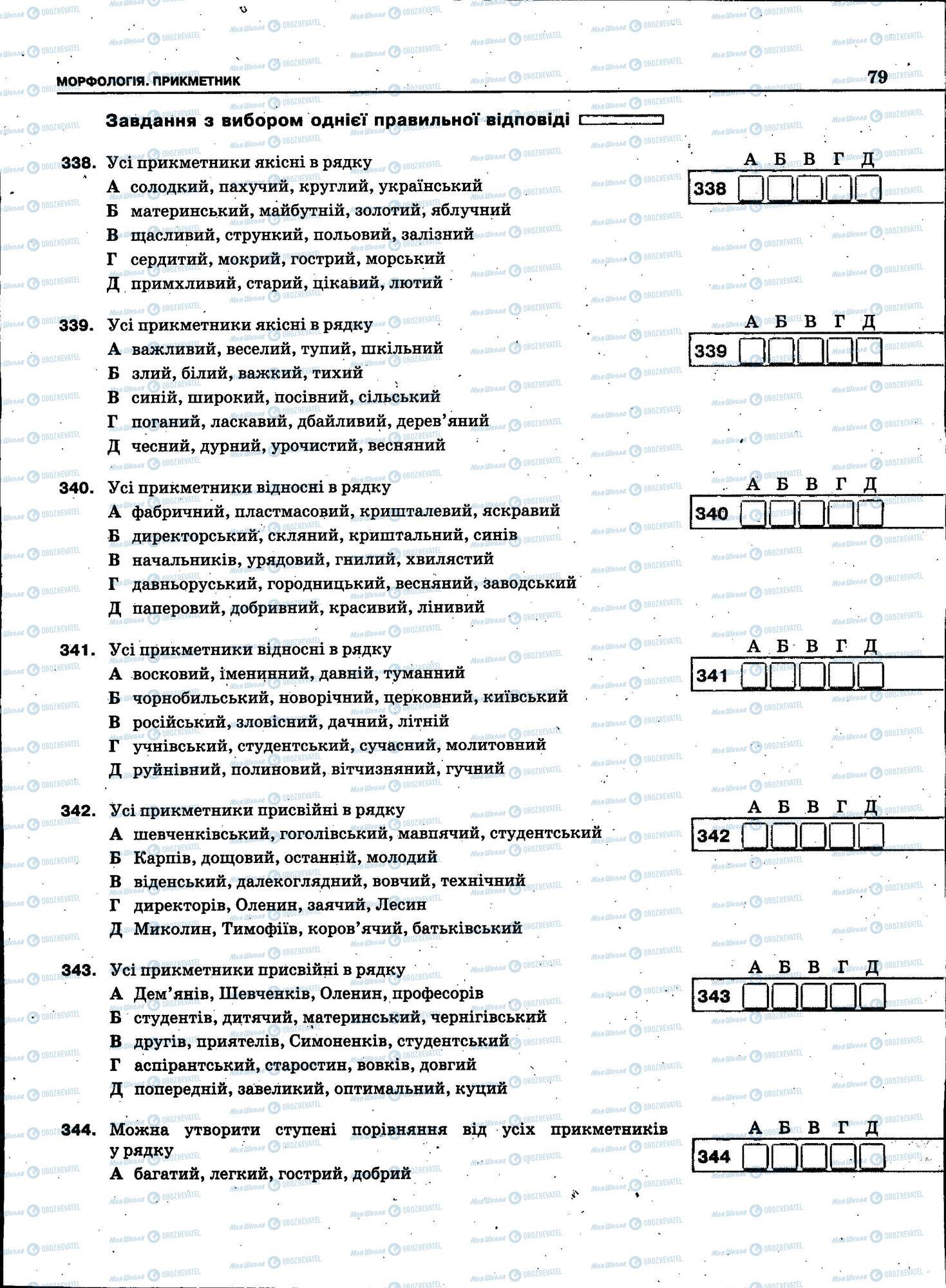 ЗНО Укр мова 11 класс страница 079