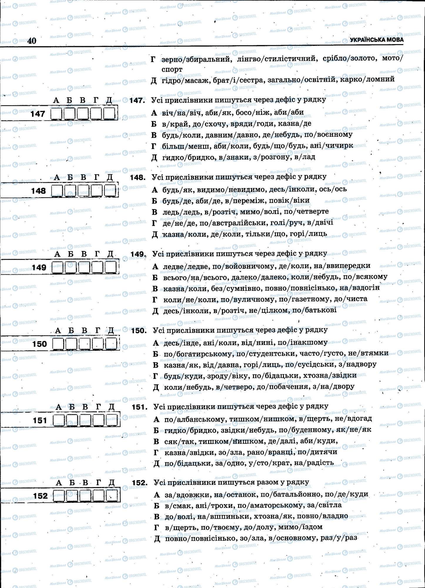 ЗНО Українська мова 11 клас сторінка 040