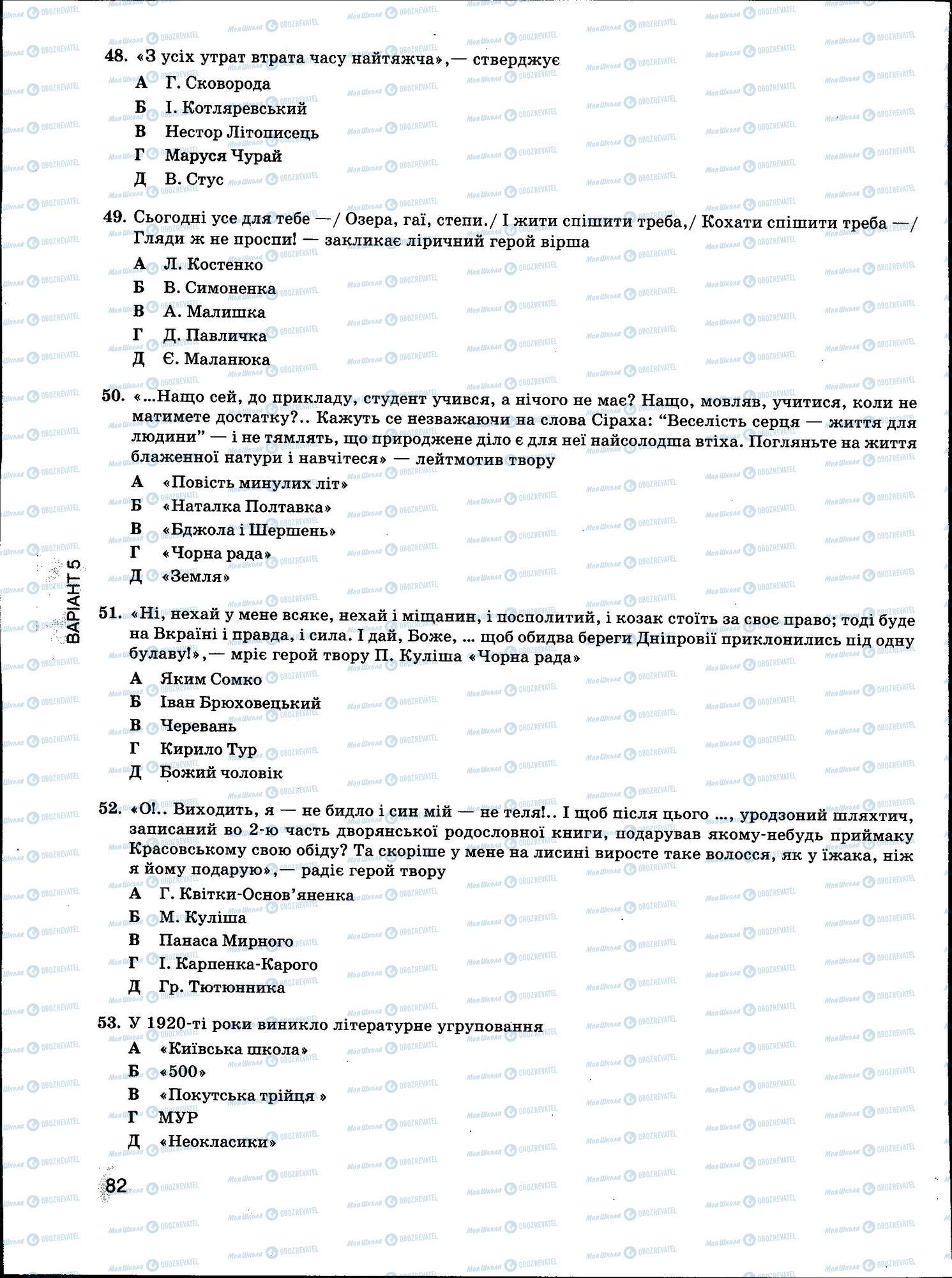ЗНО Українська мова 11 клас сторінка 082