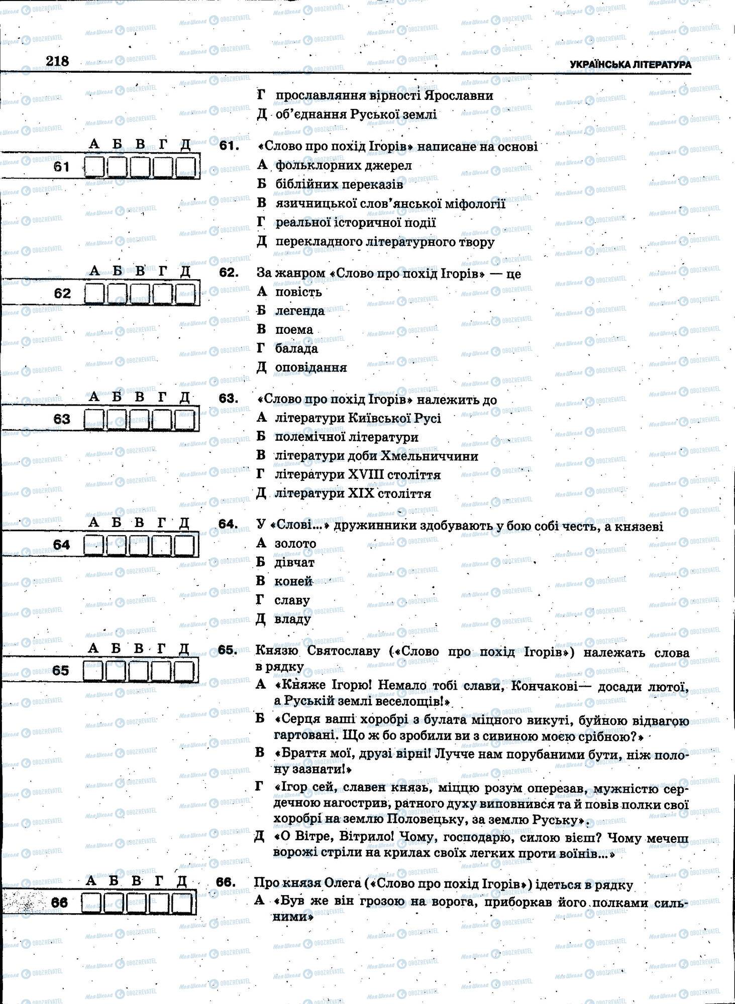 ЗНО Укр мова 11 класс страница 218
