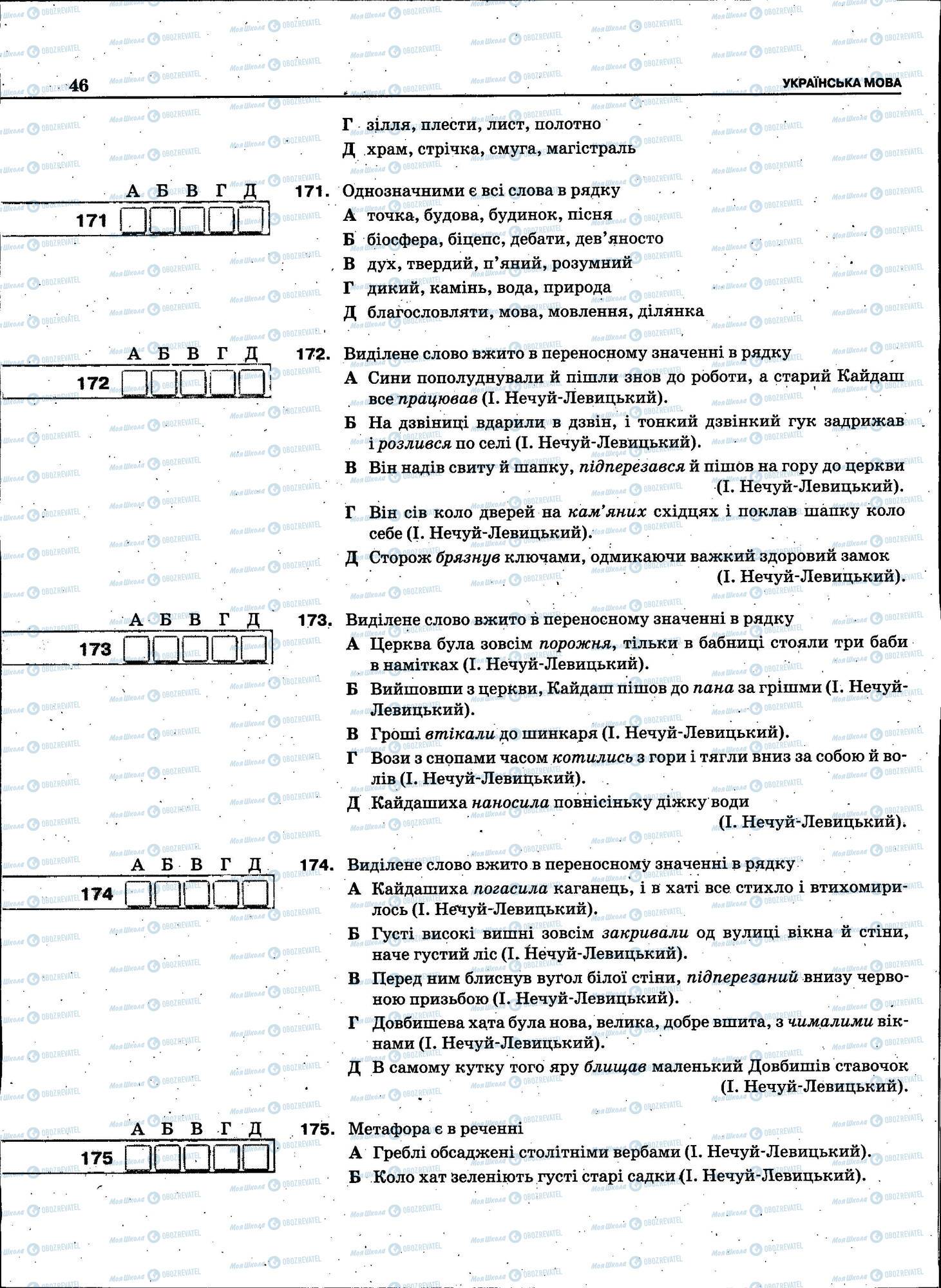 ЗНО Укр мова 11 класс страница 046