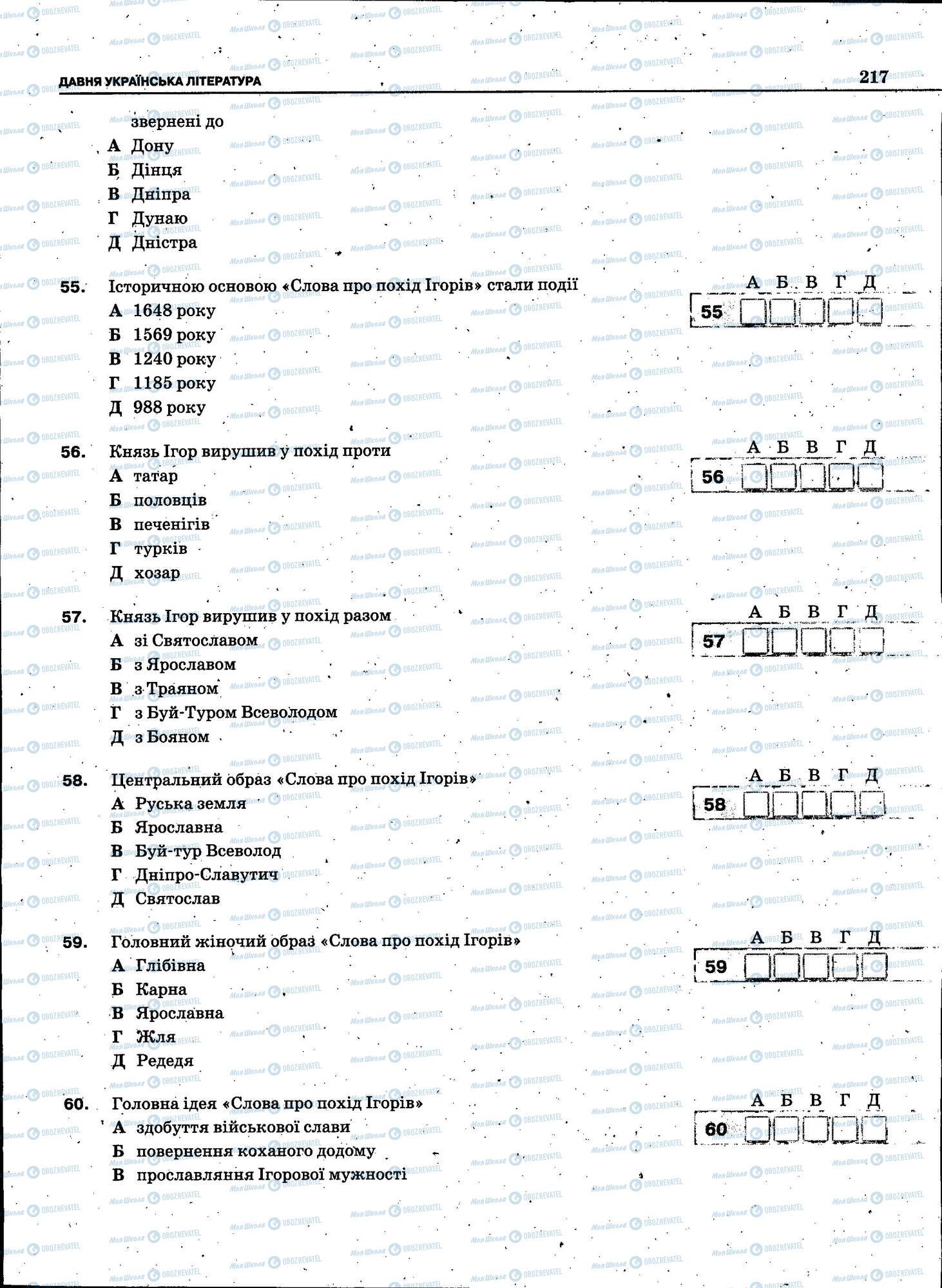ЗНО Українська мова 11 клас сторінка 217