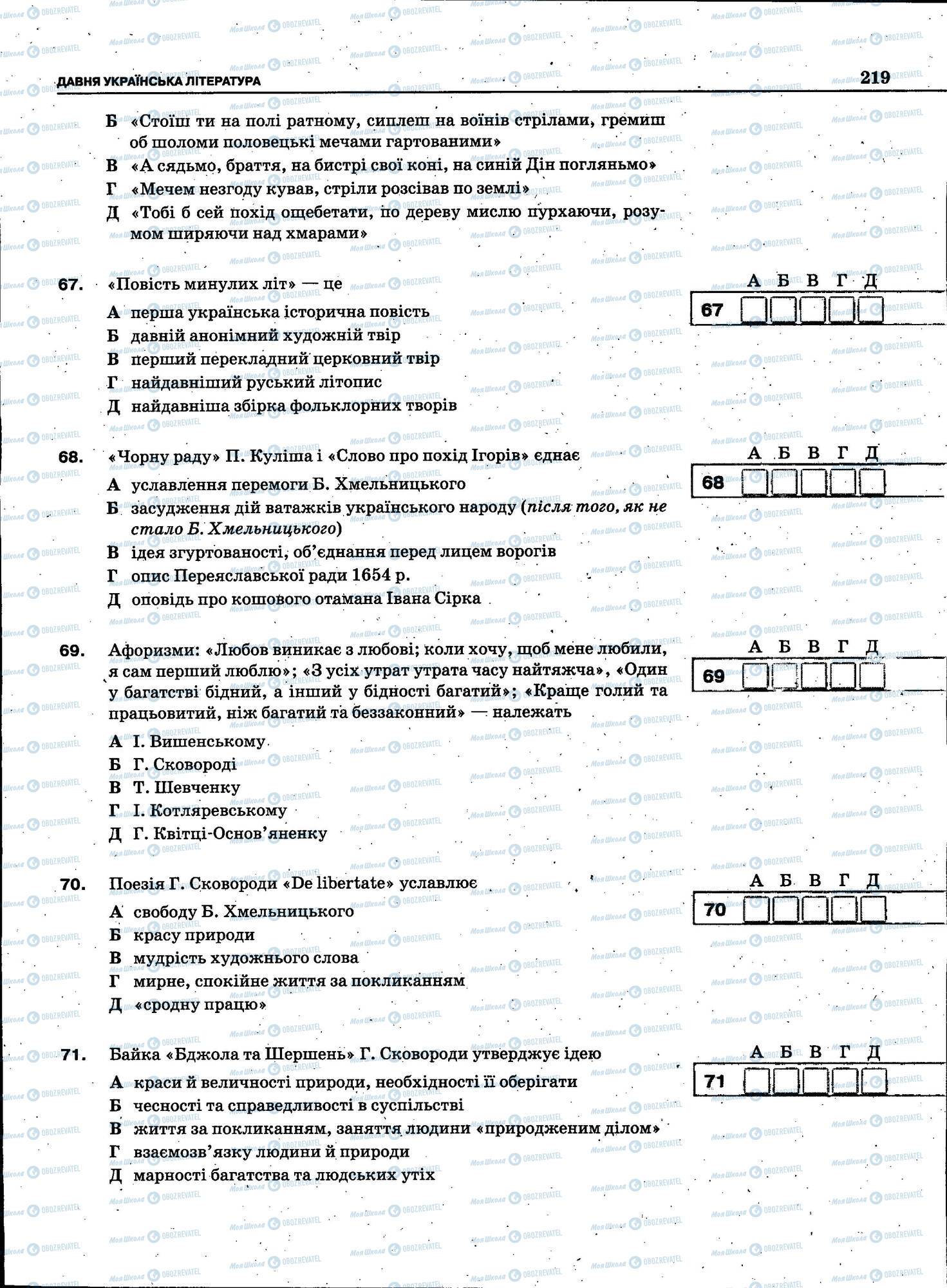 ЗНО Українська мова 11 клас сторінка 219