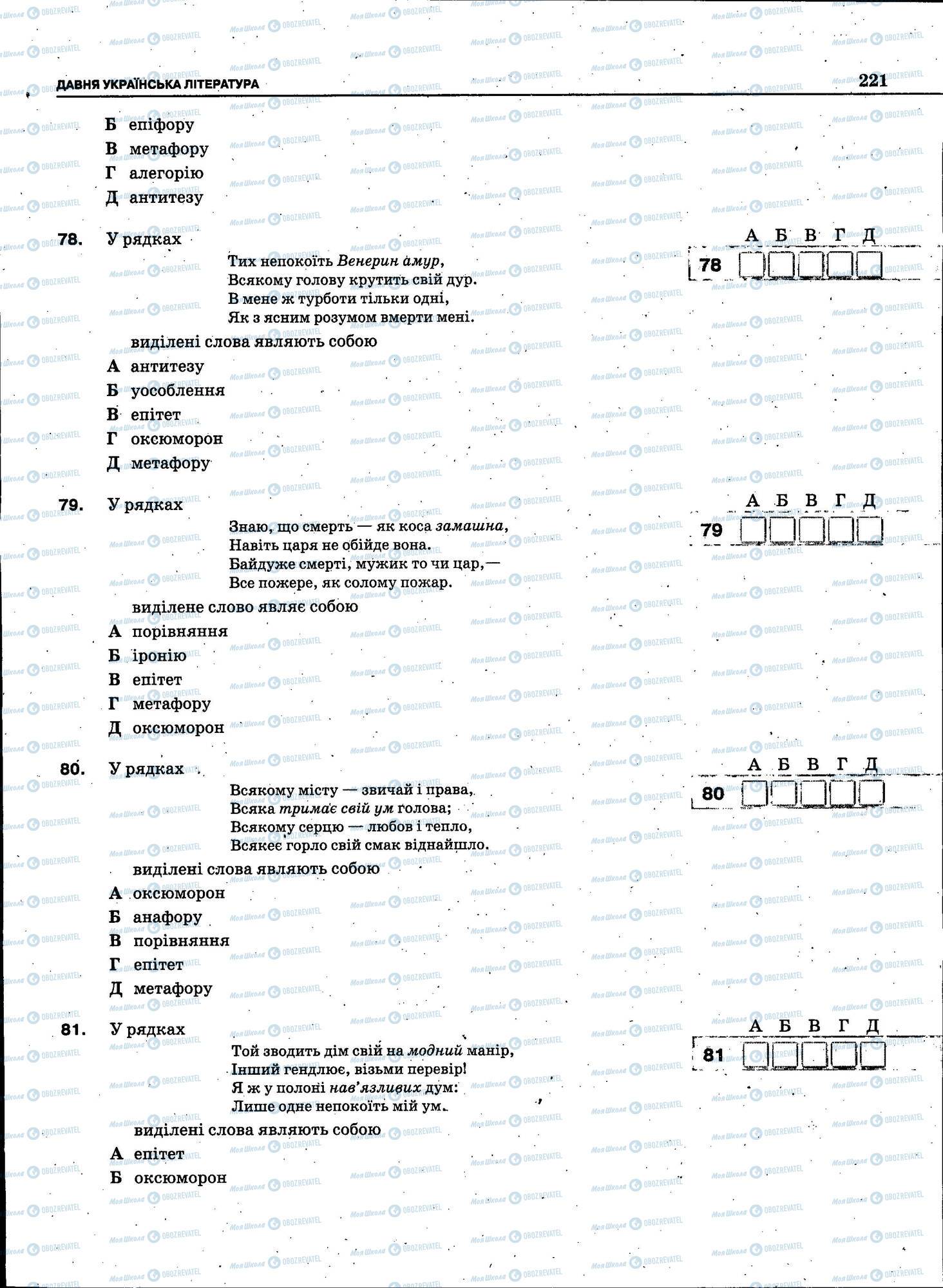 ЗНО Укр мова 11 класс страница 221