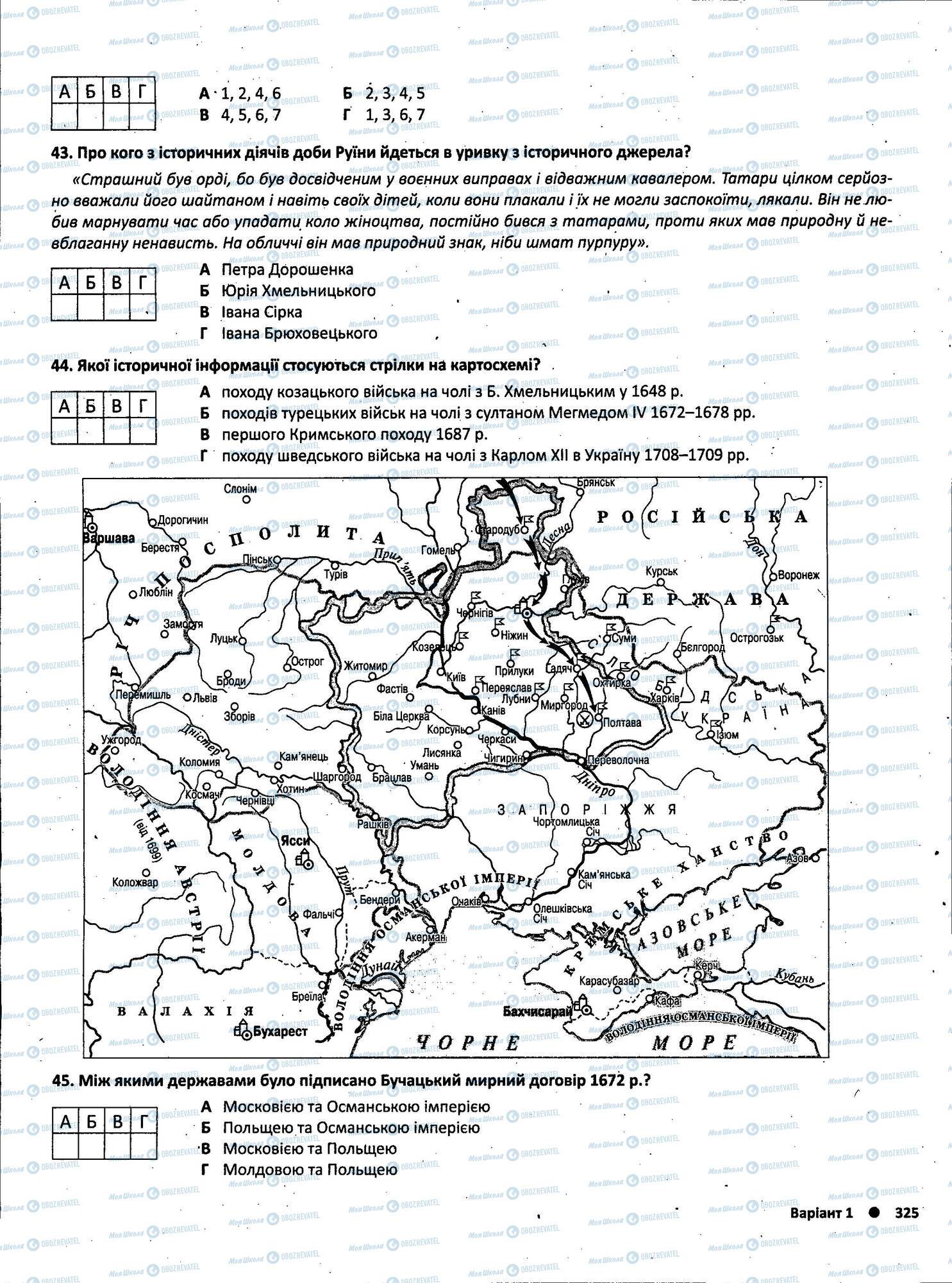 ЗНО Історія України 11 клас сторінка 325