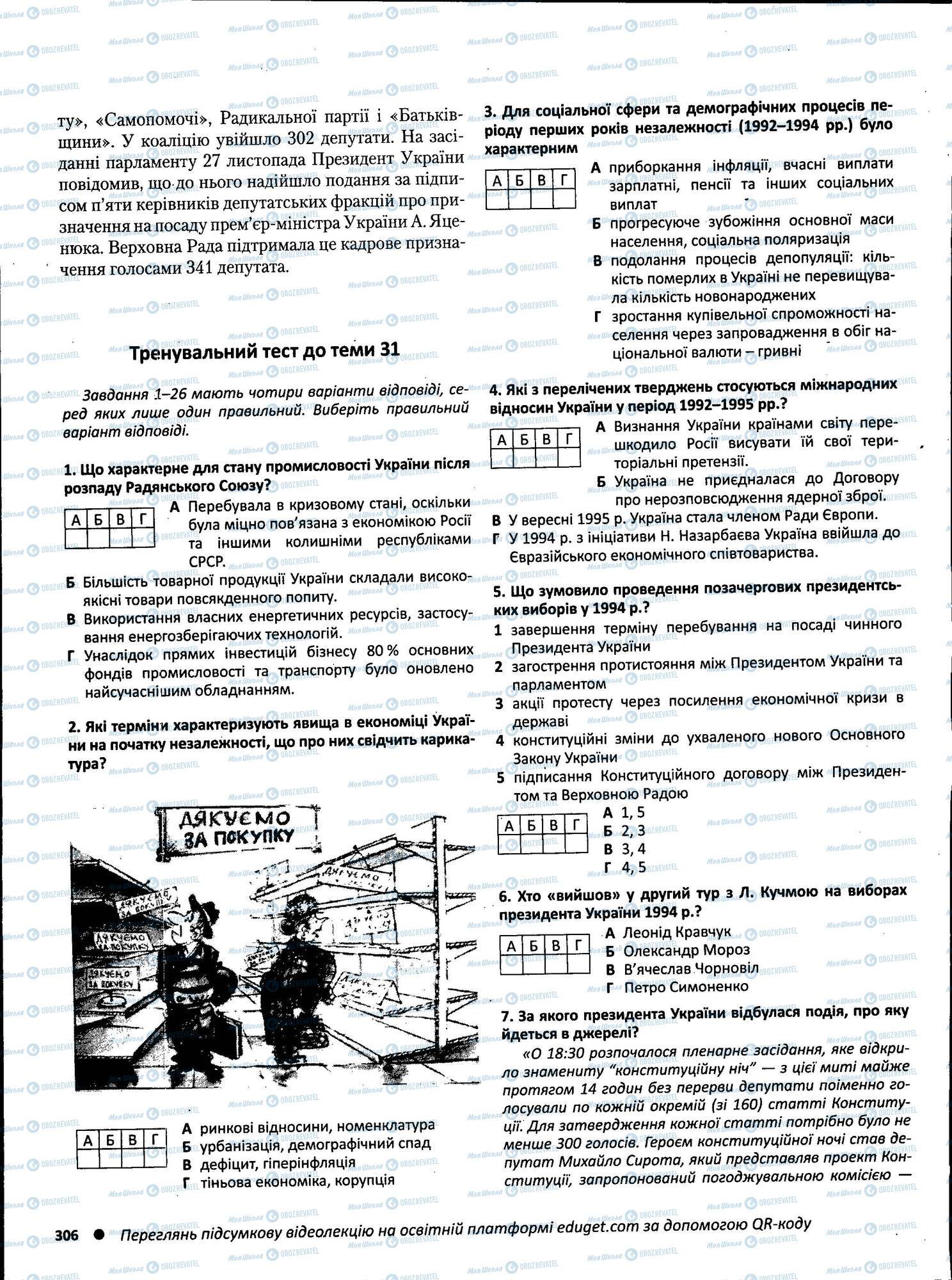 ЗНО Історія України 11 клас сторінка 306