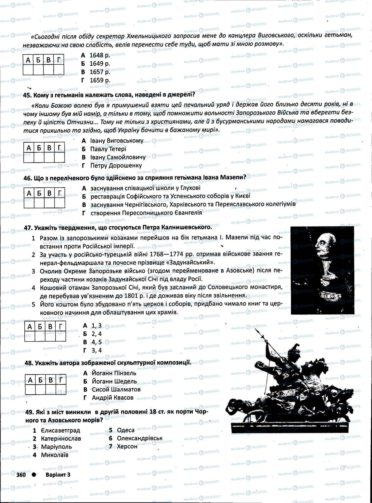 ЗНО Історія України 11 клас сторінка 360