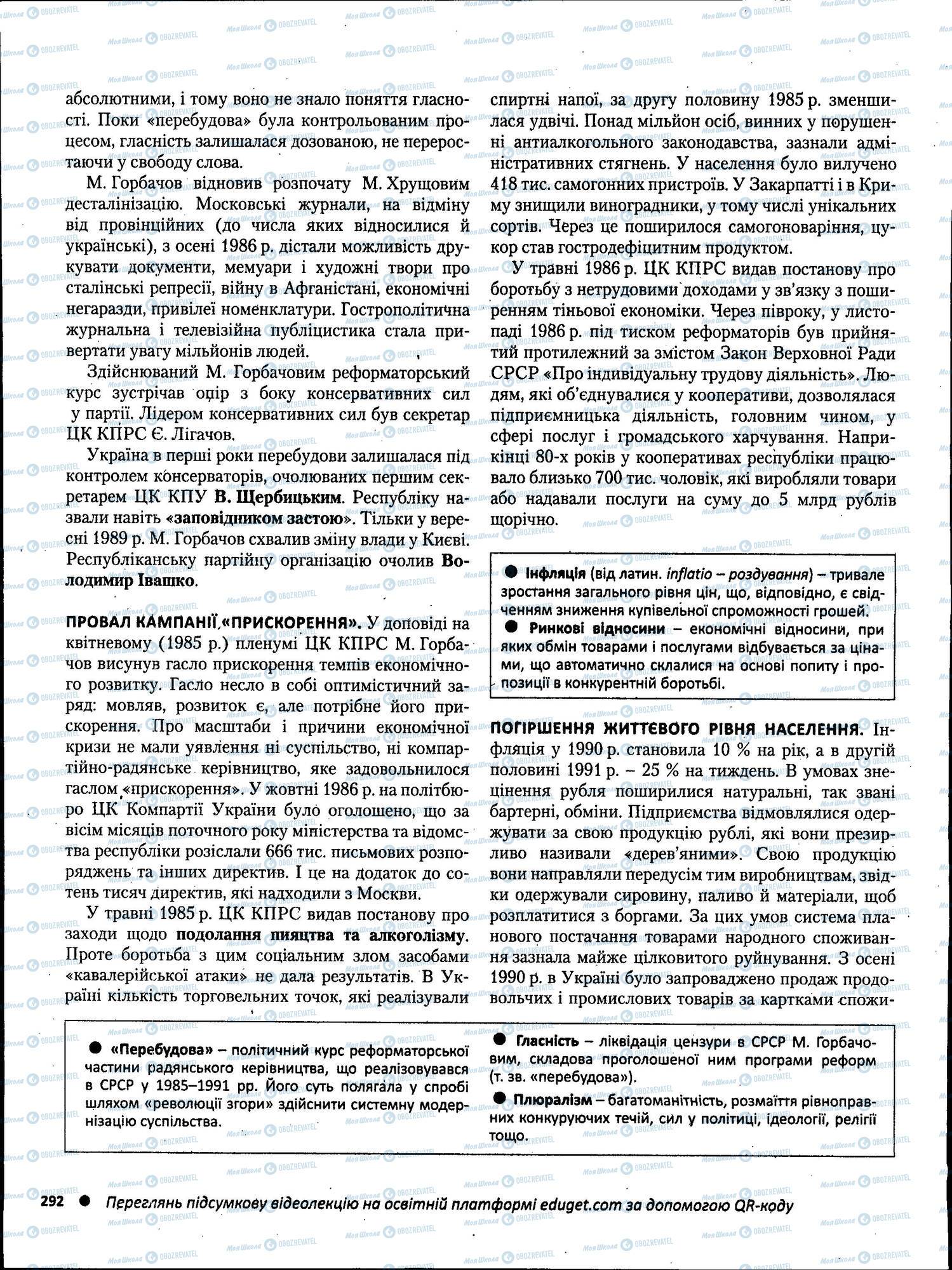 ЗНО Історія України 11 клас сторінка 292