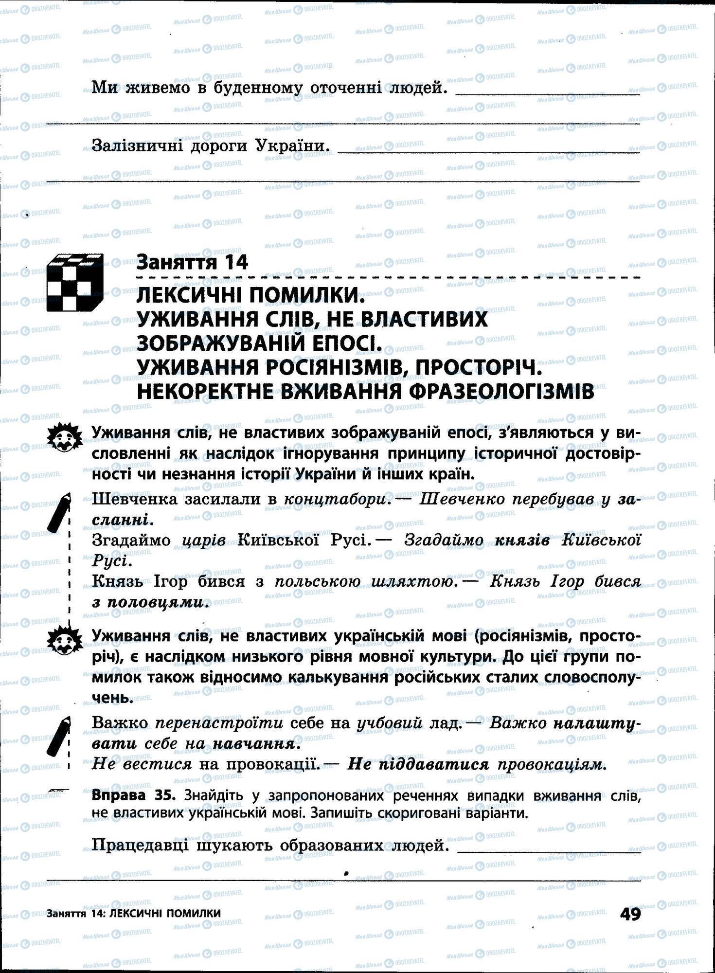 ЗНО Українська мова 11 клас сторінка 049