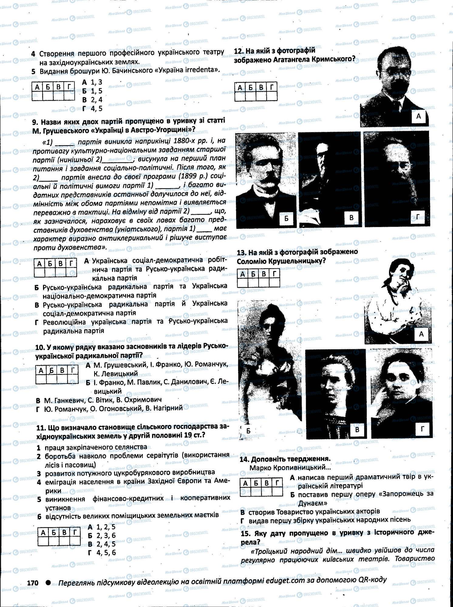 ЗНО История Украины 11 класс страница 170