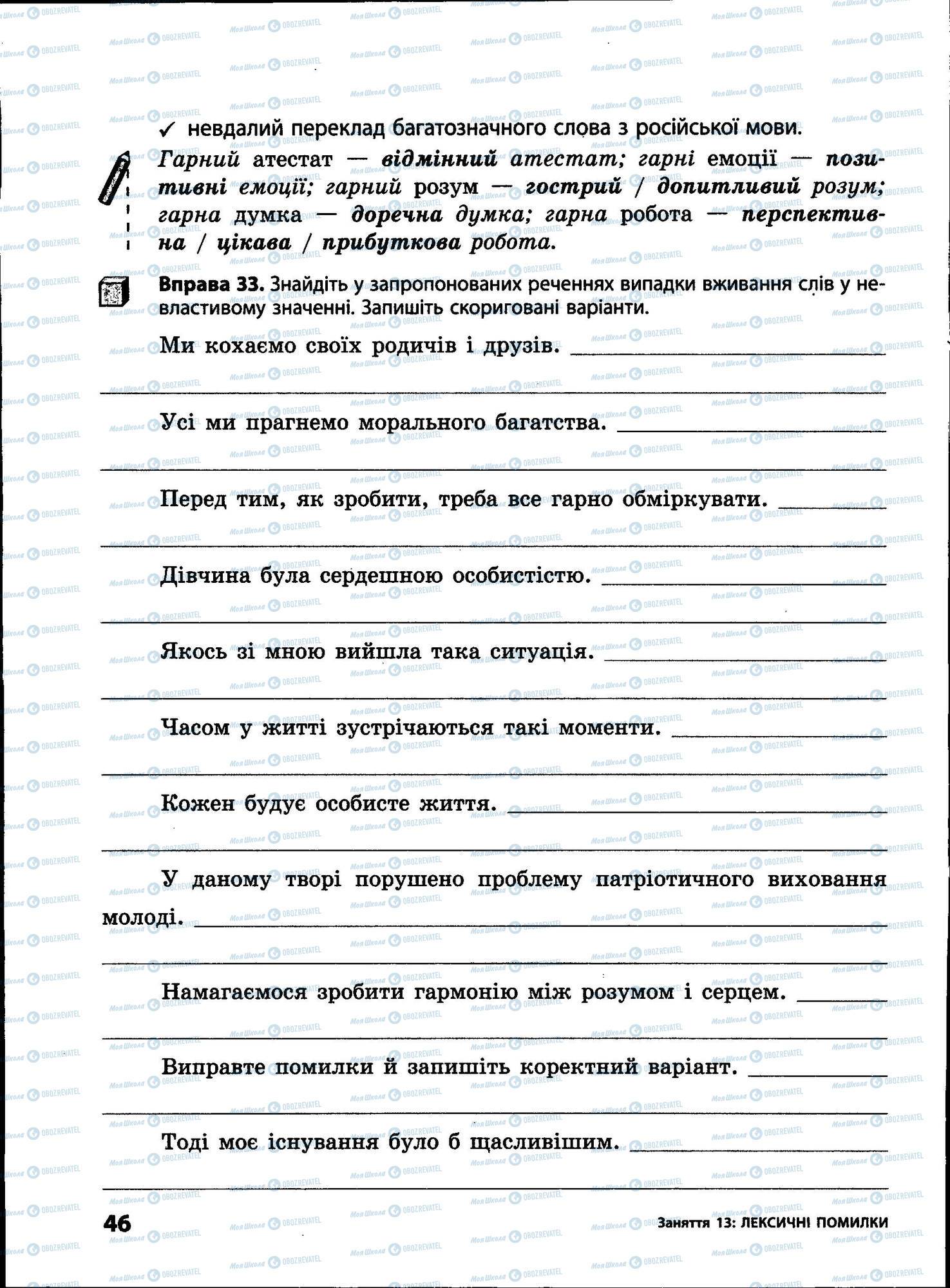ЗНО Українська мова 11 клас сторінка 046