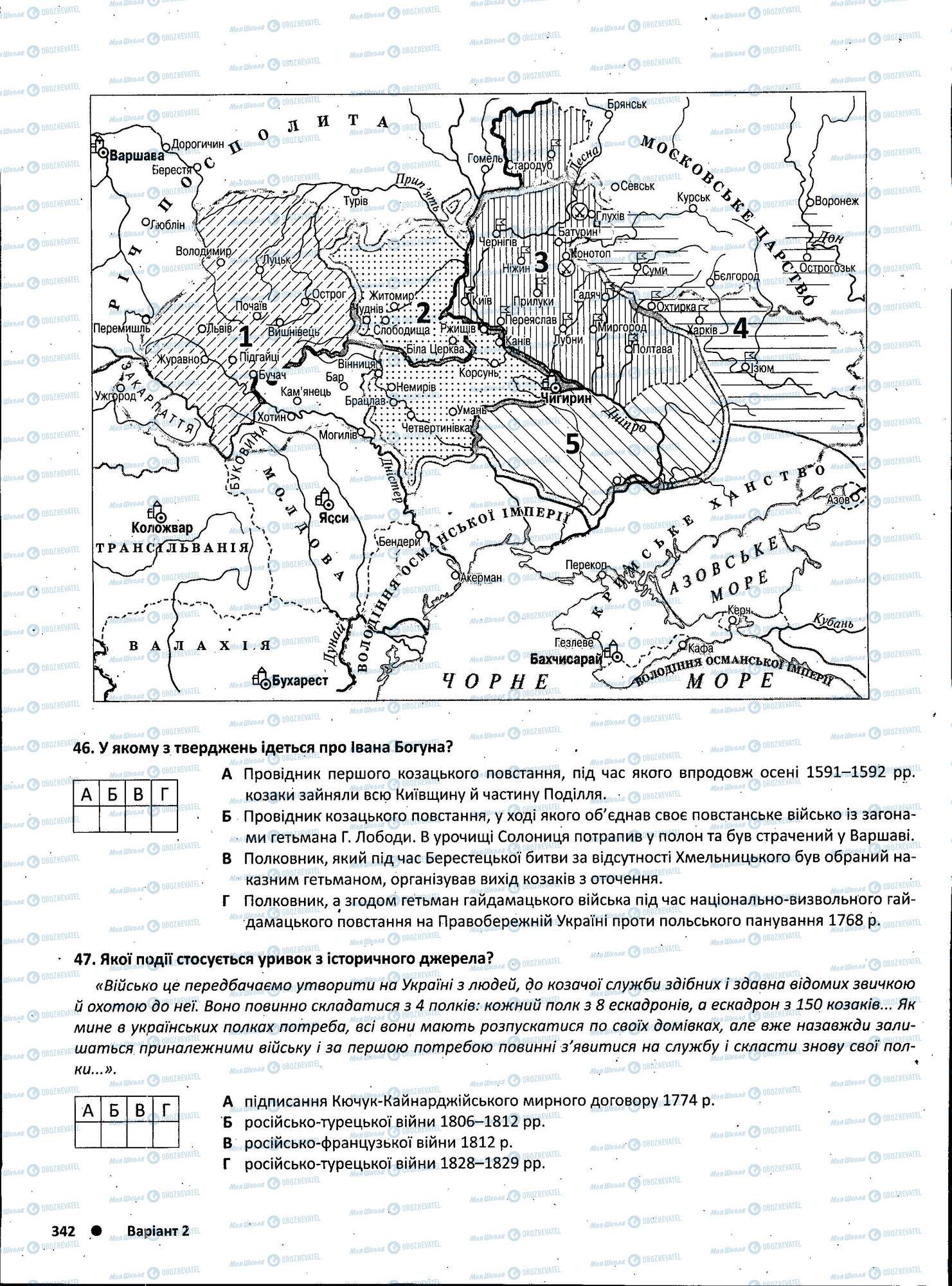 ЗНО Історія України 11 клас сторінка 342