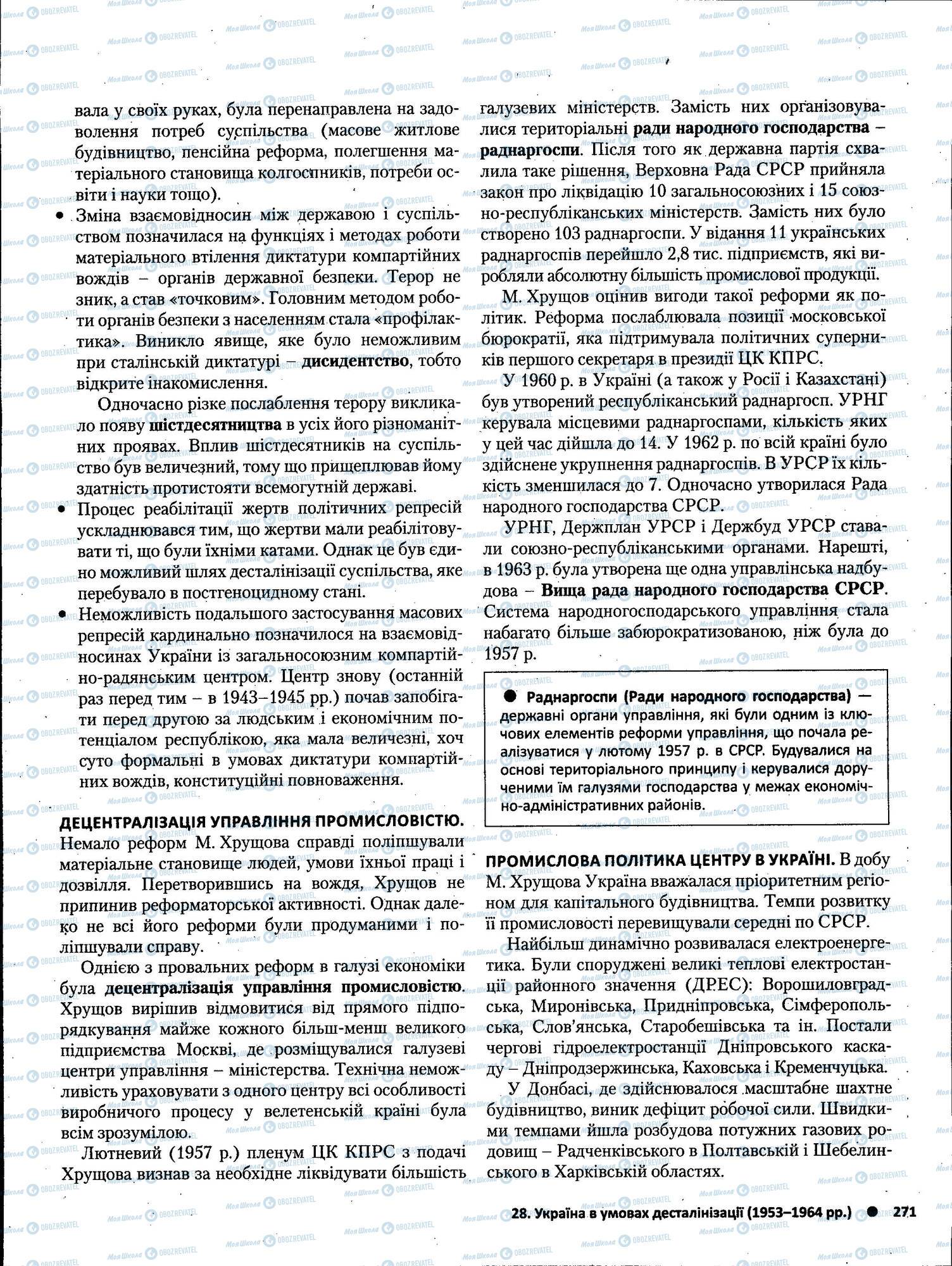 ЗНО Історія України 11 клас сторінка 271