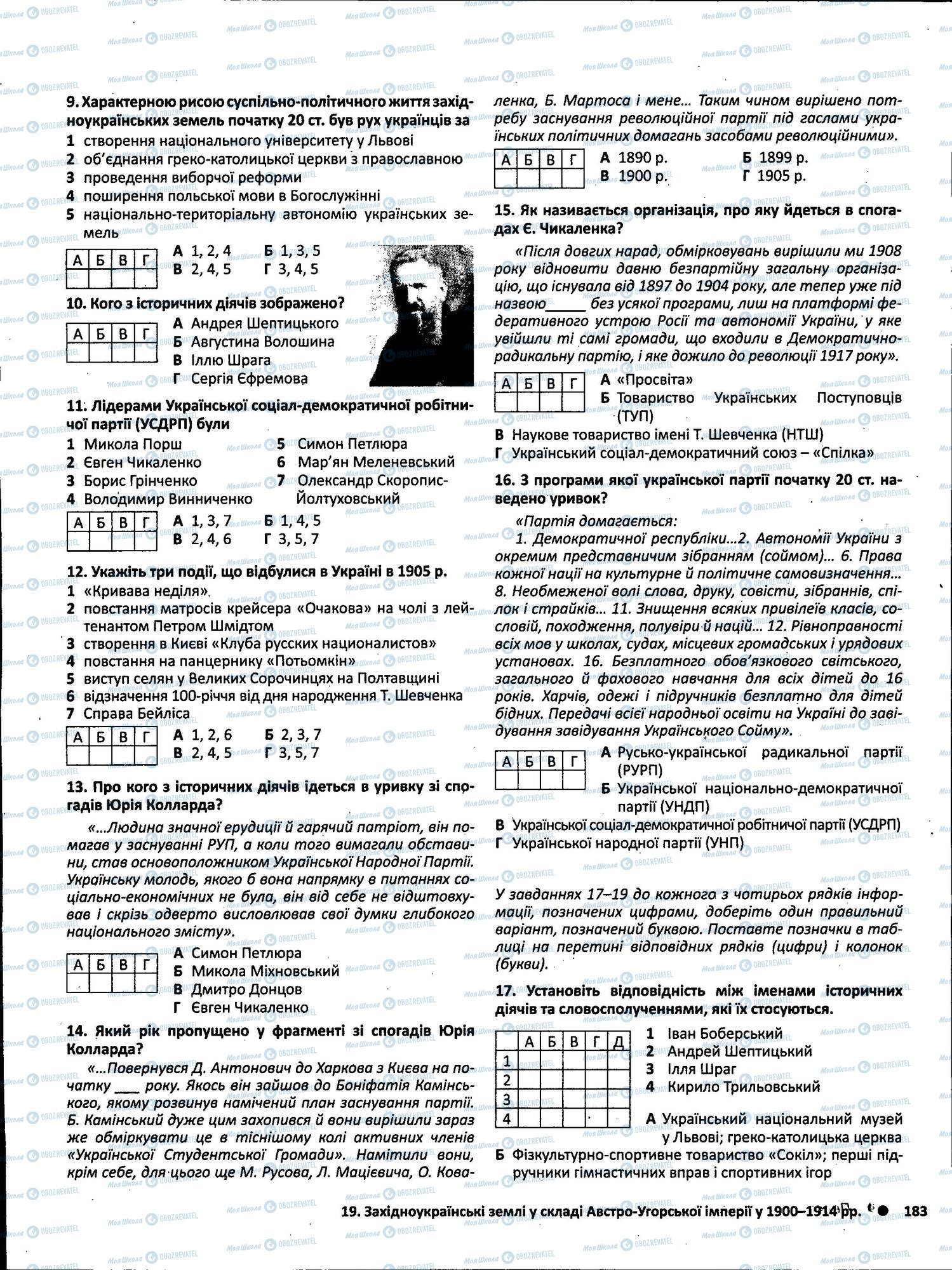 ЗНО Історія України 11 клас сторінка 183