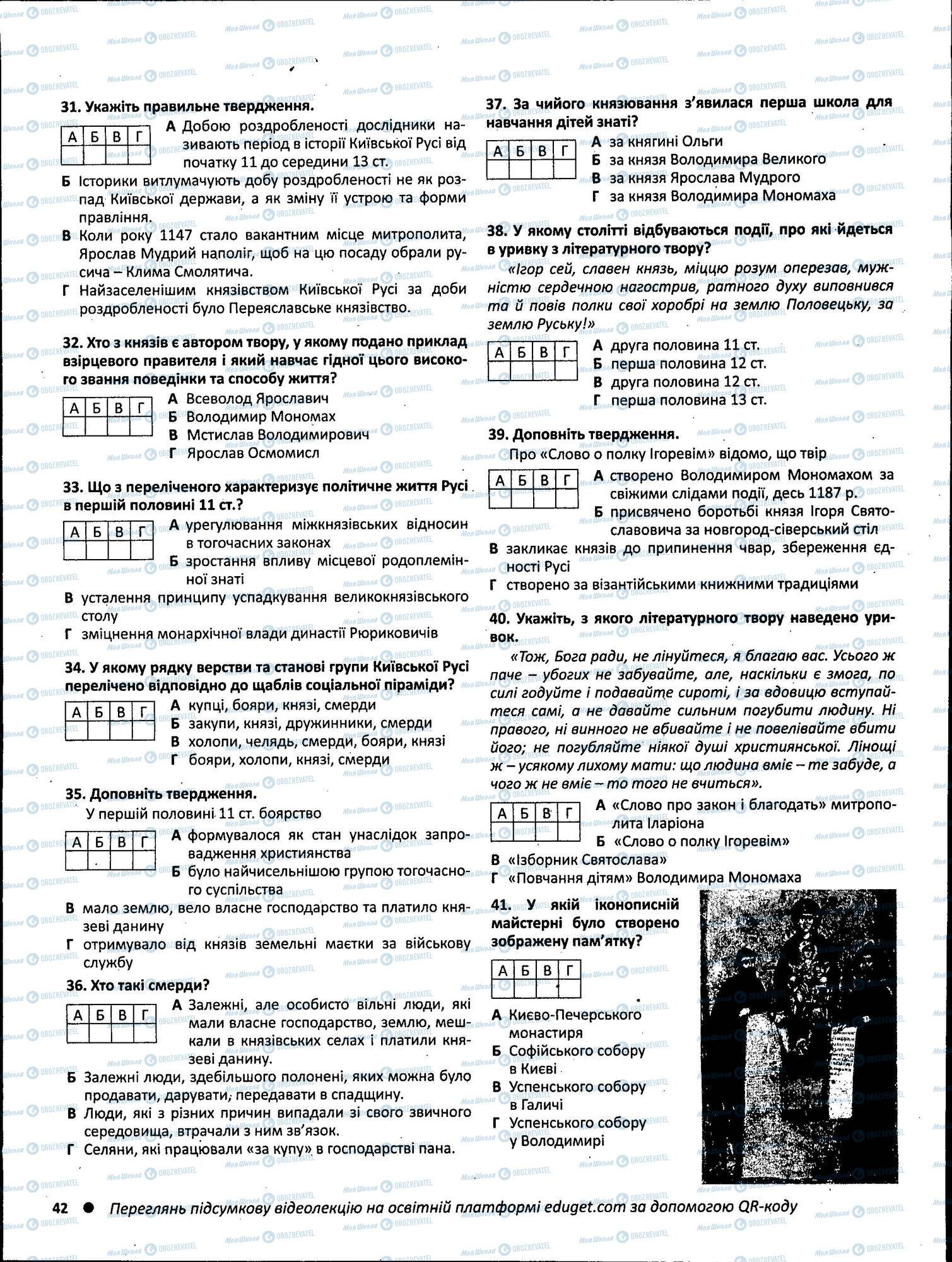 ЗНО История Украины 11 класс страница 042