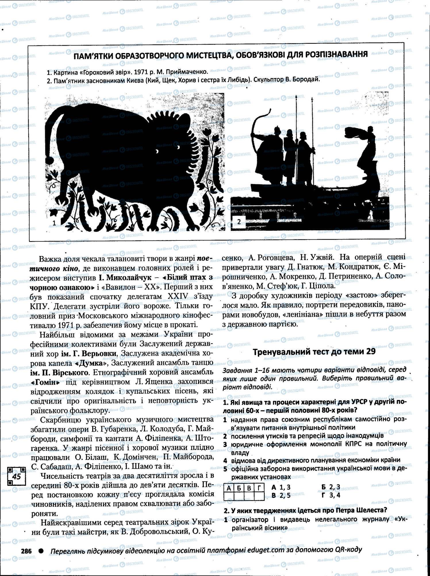 ЗНО Історія України 11 клас сторінка 286