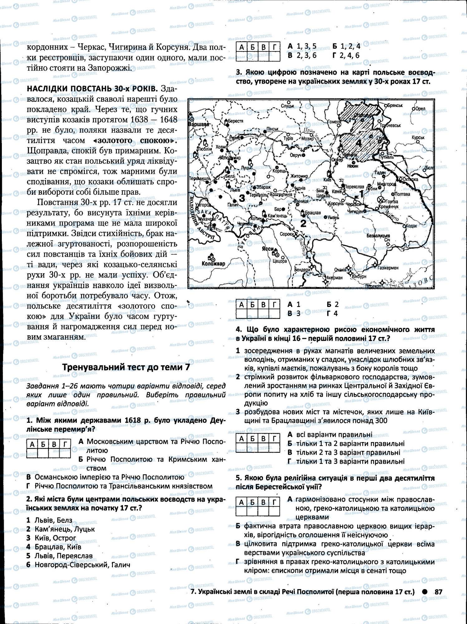 ЗНО Історія України 11 клас сторінка 087