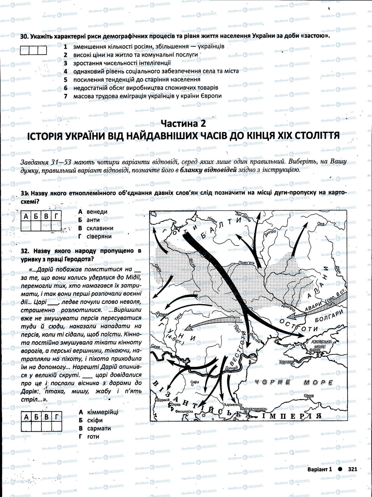 ЗНО История Украины 11 класс страница 321