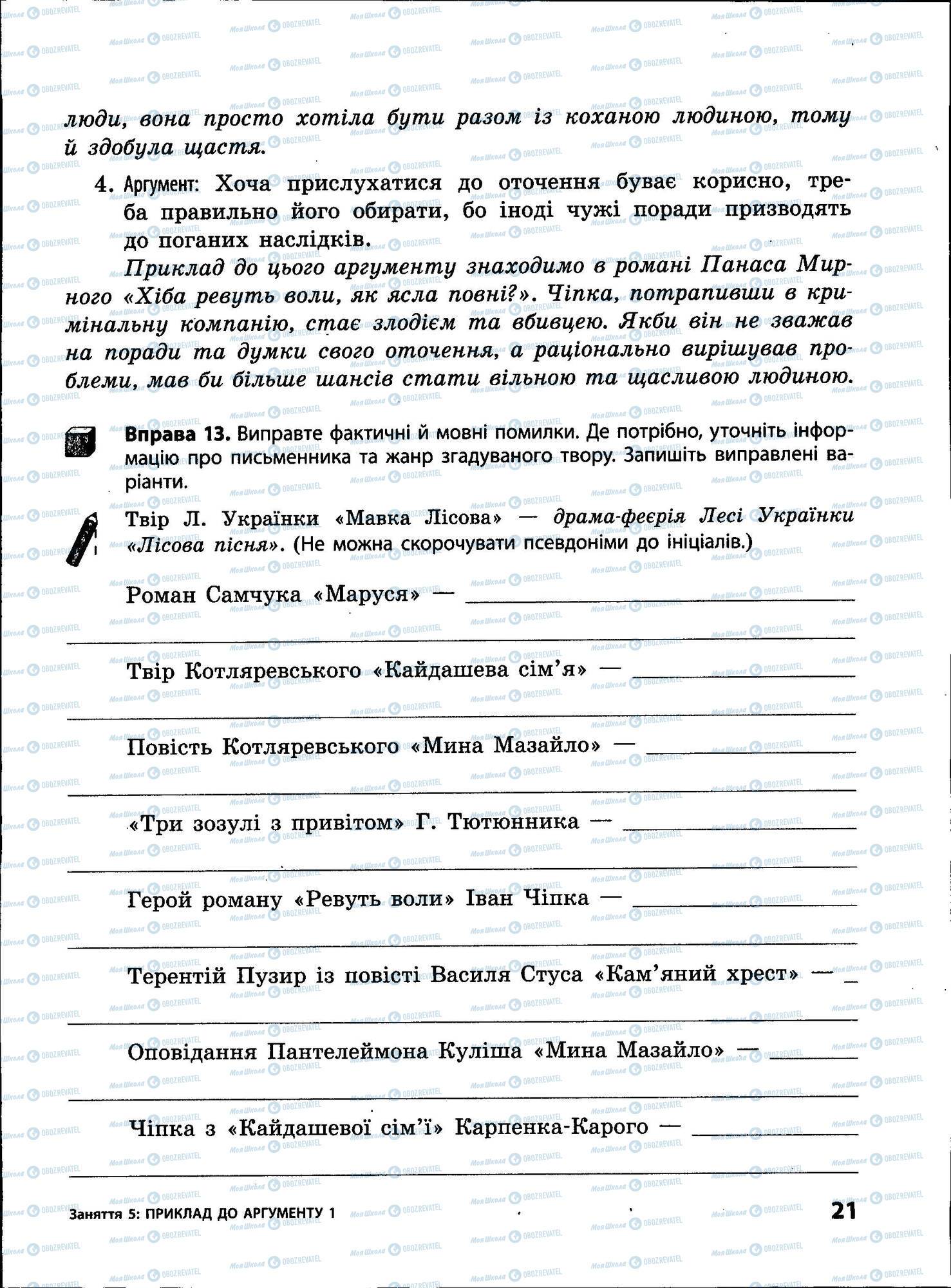 ЗНО Українська мова 11 клас сторінка 021