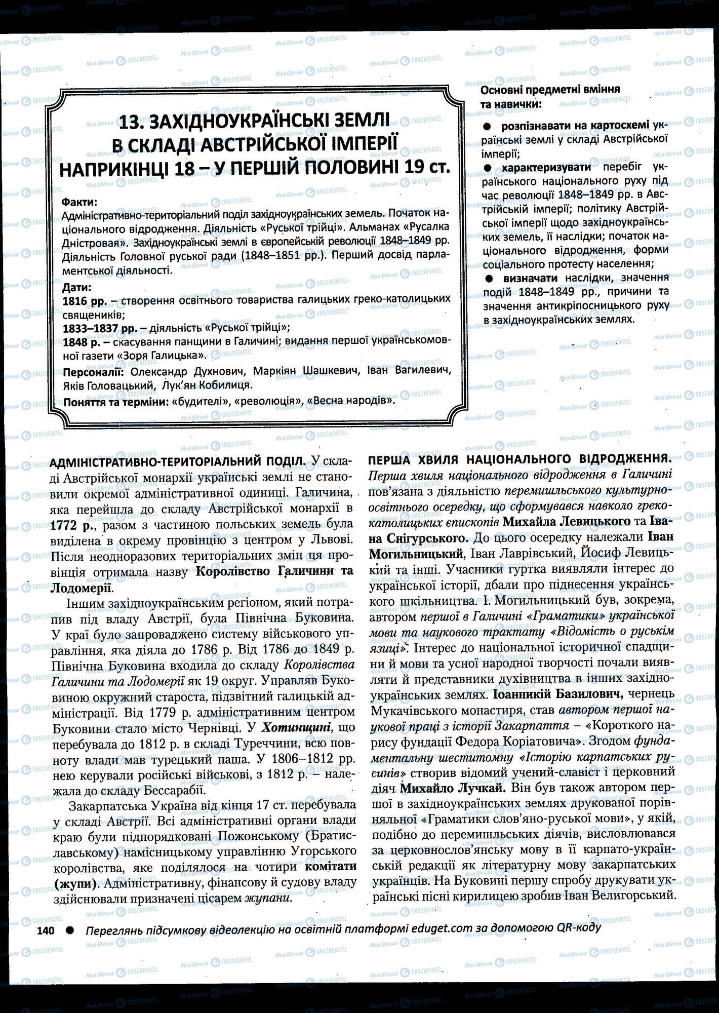 ЗНО Історія України 11 клас сторінка 140