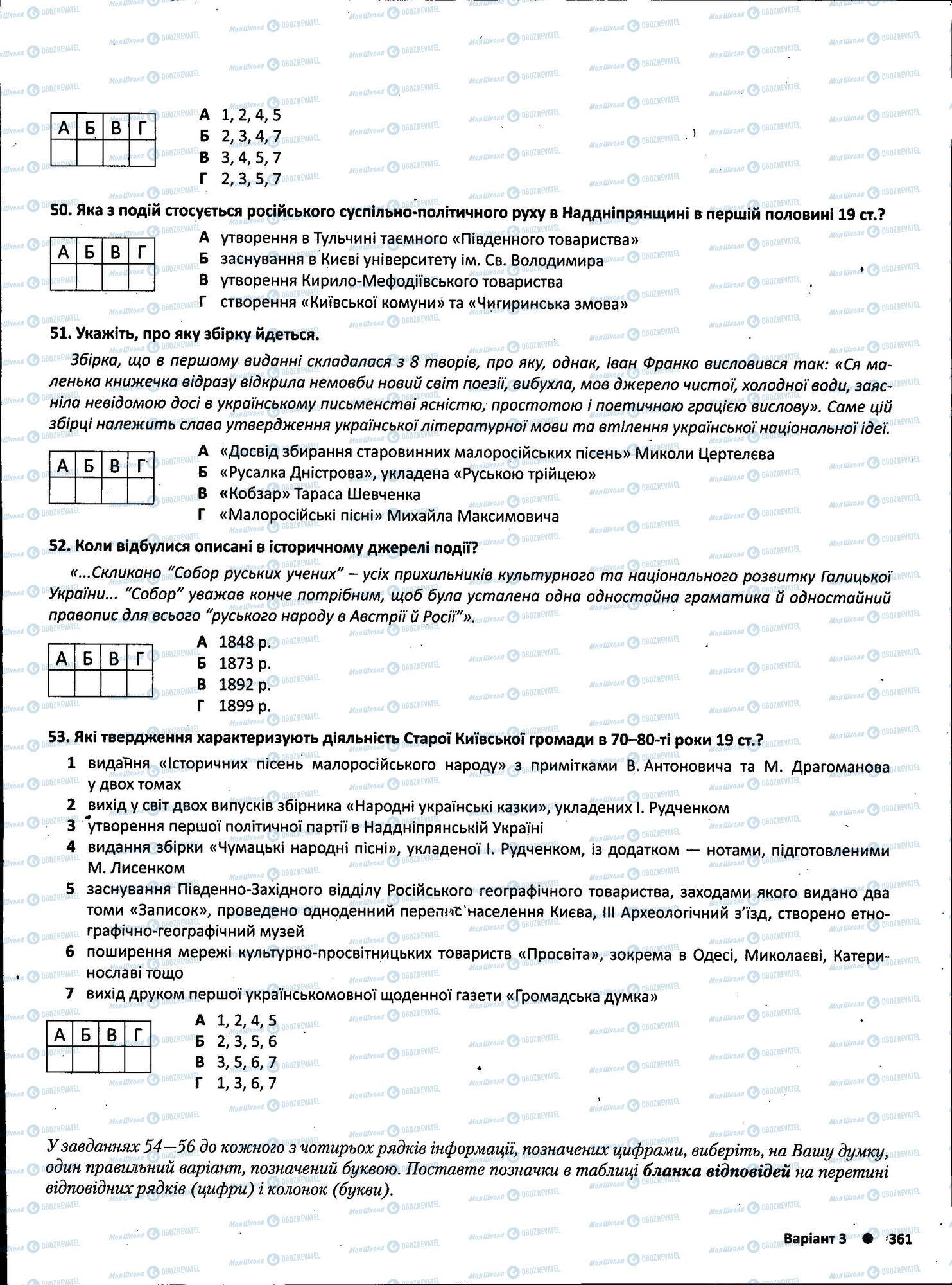 ЗНО Історія України 11 клас сторінка 361