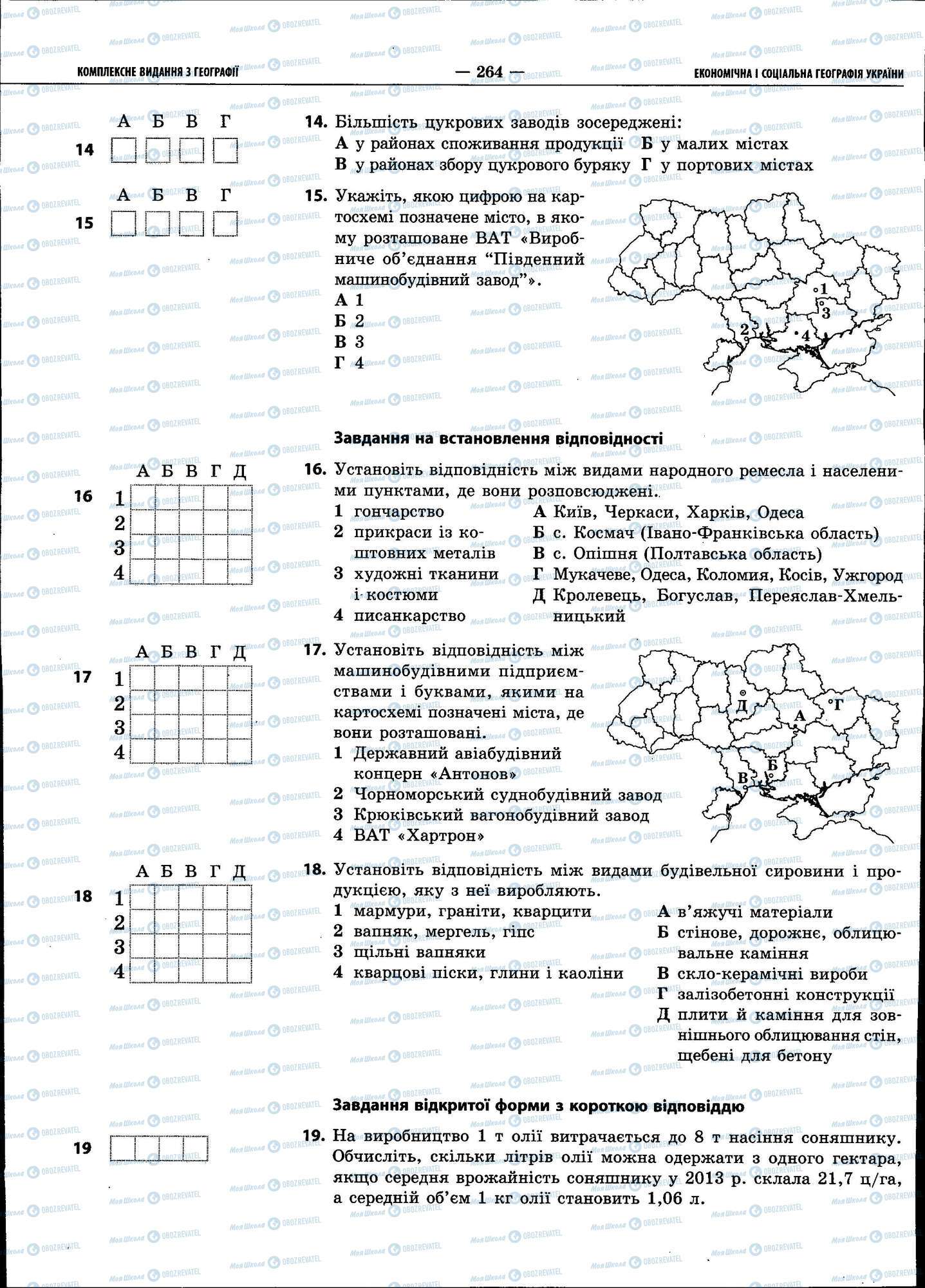 ЗНО Географія 11 клас сторінка 264