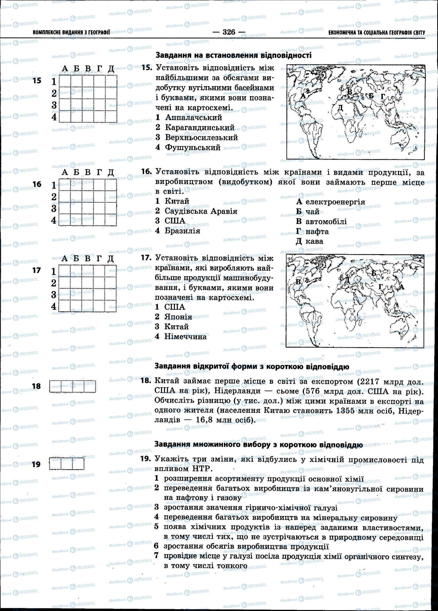 ЗНО География 11 класс страница 326