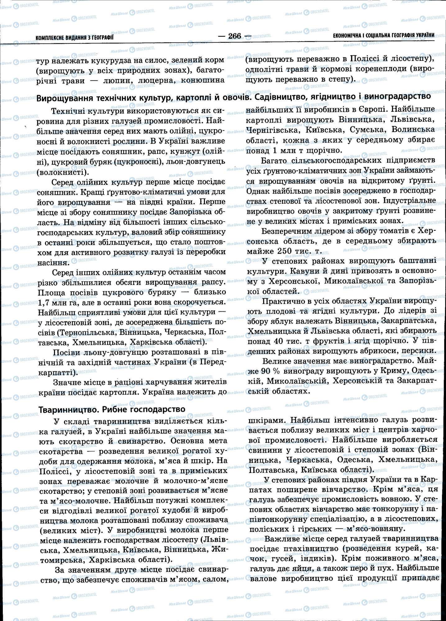 ЗНО География 11 класс страница 266