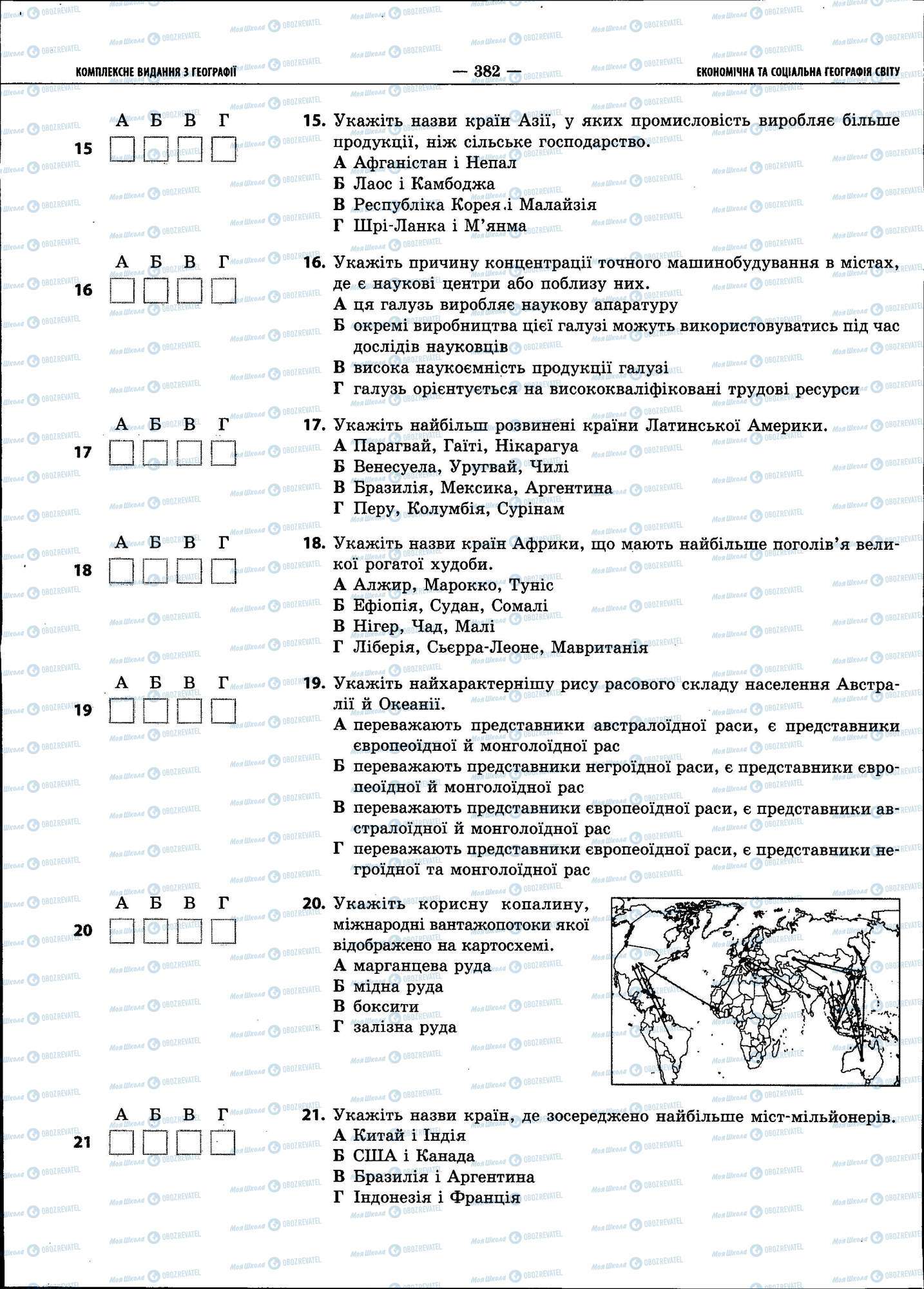 ЗНО География 11 класс страница 382