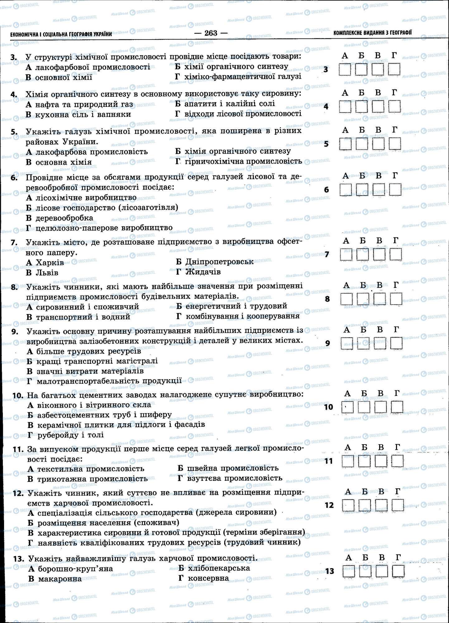 ЗНО География 11 класс страница 263