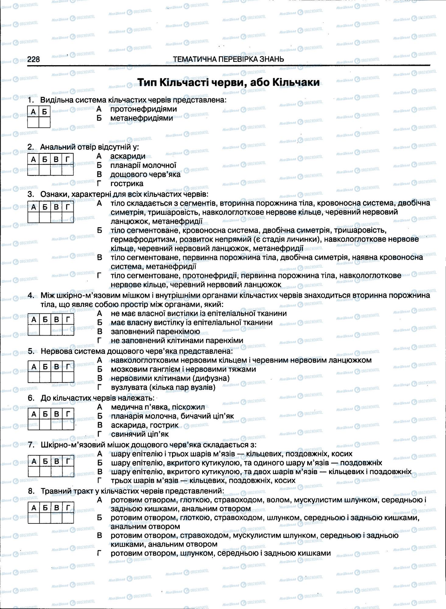 ЗНО Біологія 11 клас сторінка 228