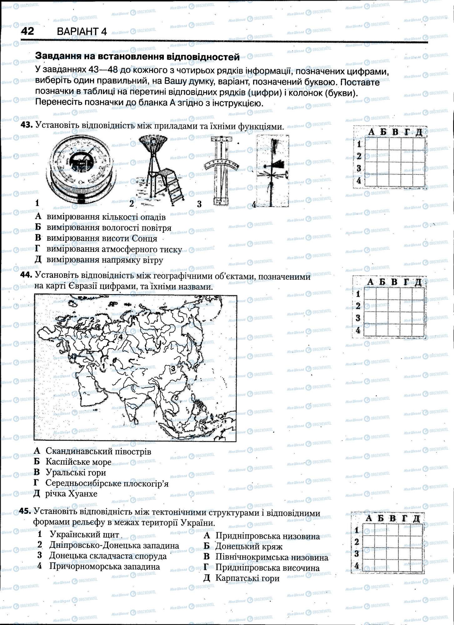 ЗНО Географія 11 клас сторінка 042