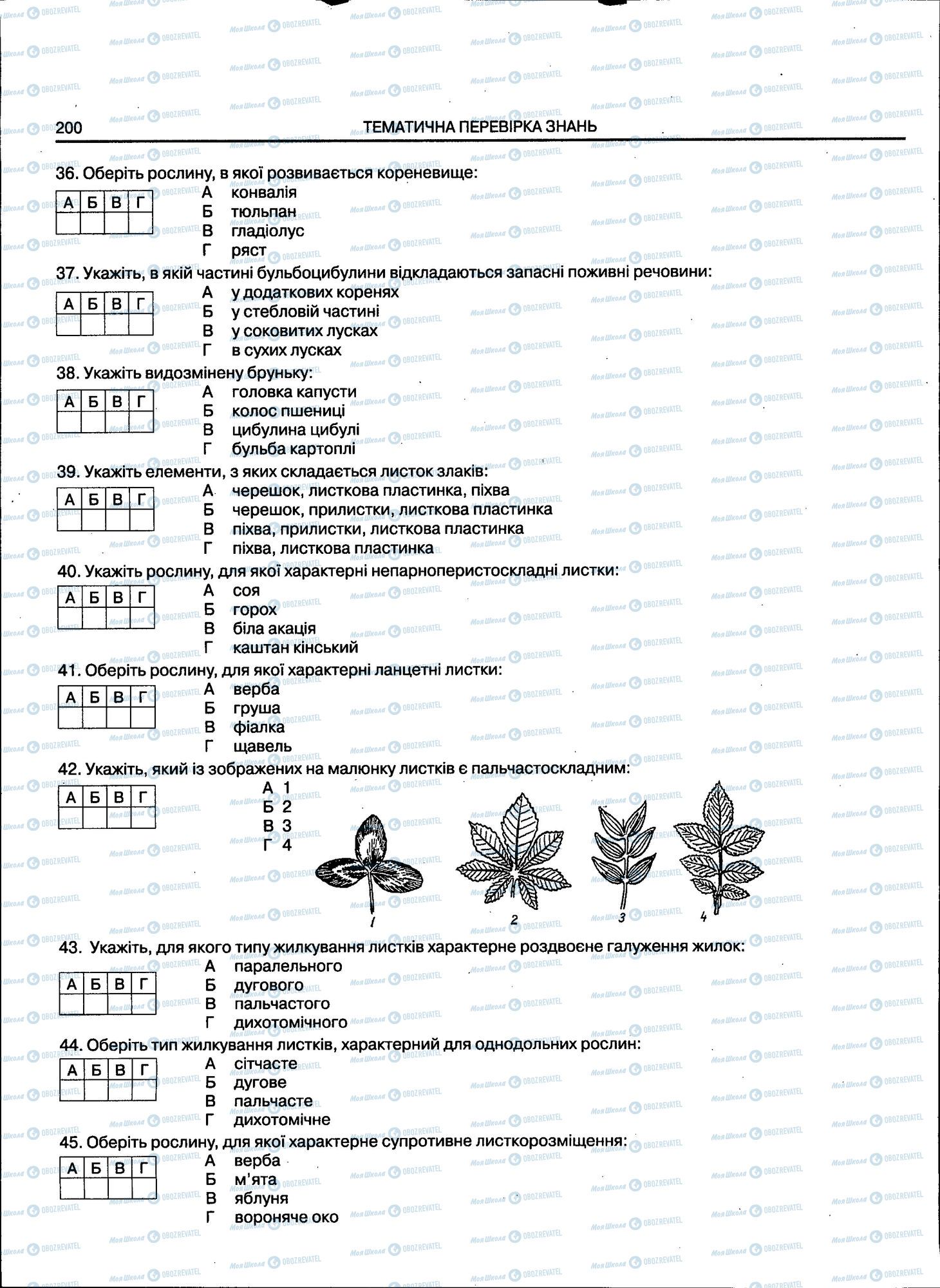ЗНО Біологія 11 клас сторінка 200