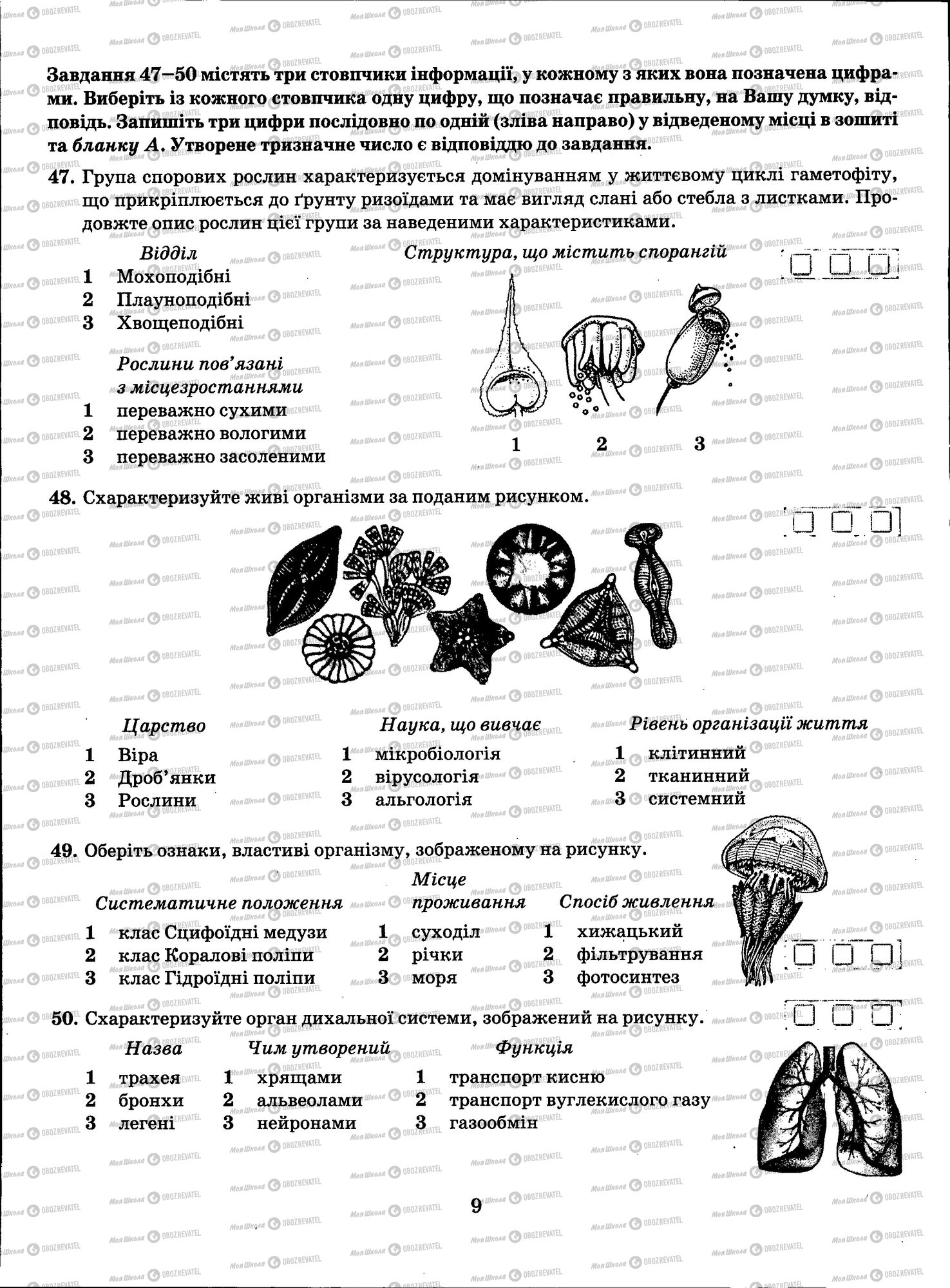 ЗНО Биология 11 класс страница 009
