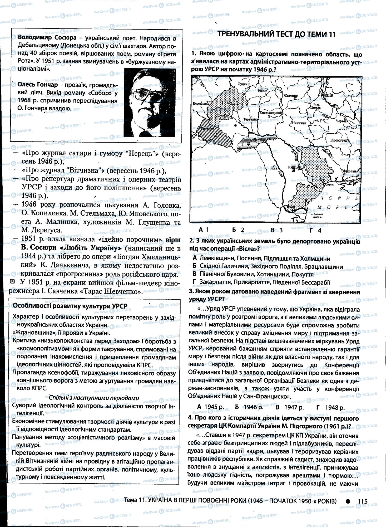 ДПА Історія України 11 клас сторінка 115