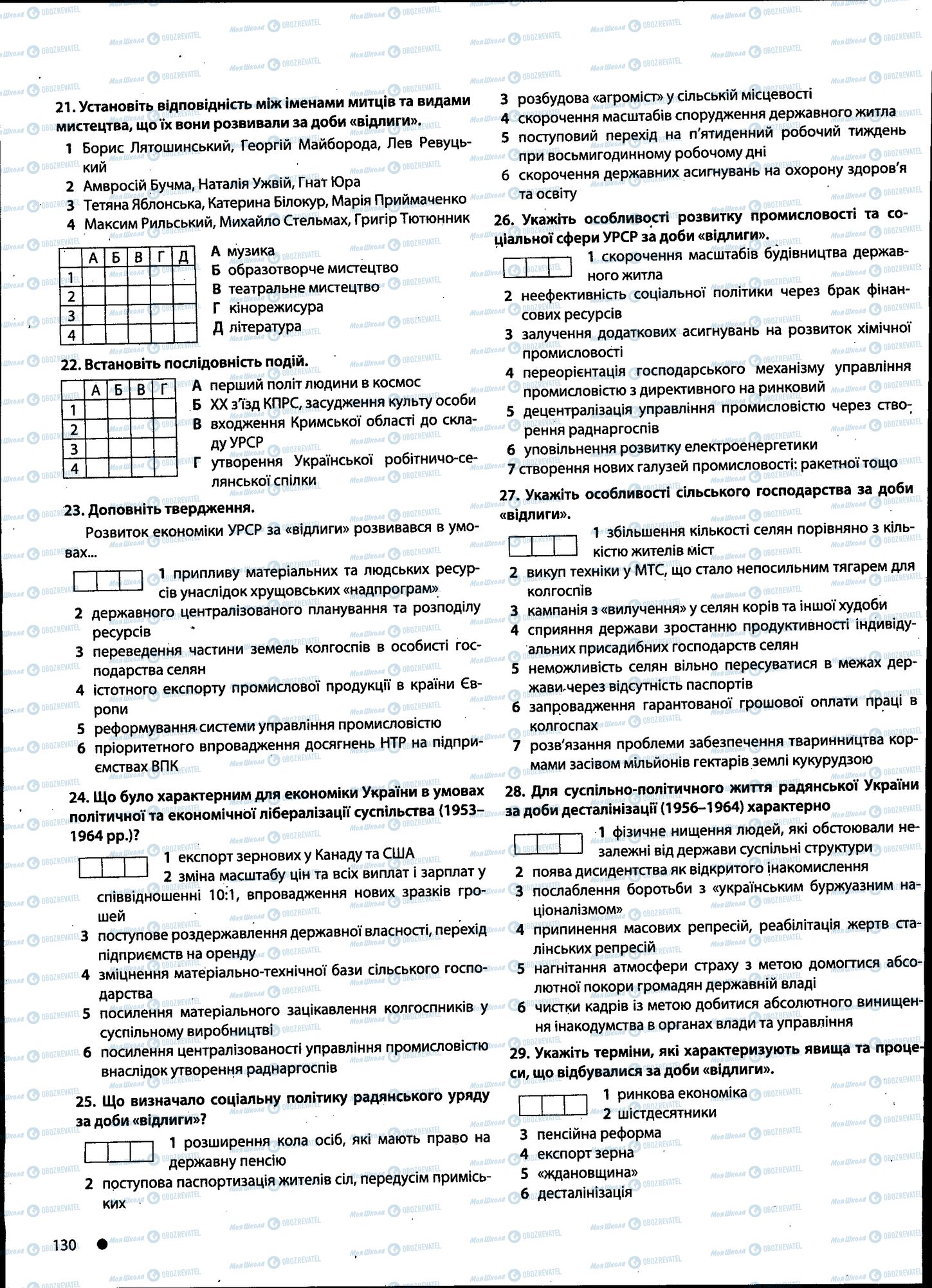 ДПА История Украины 11 класс страница 130