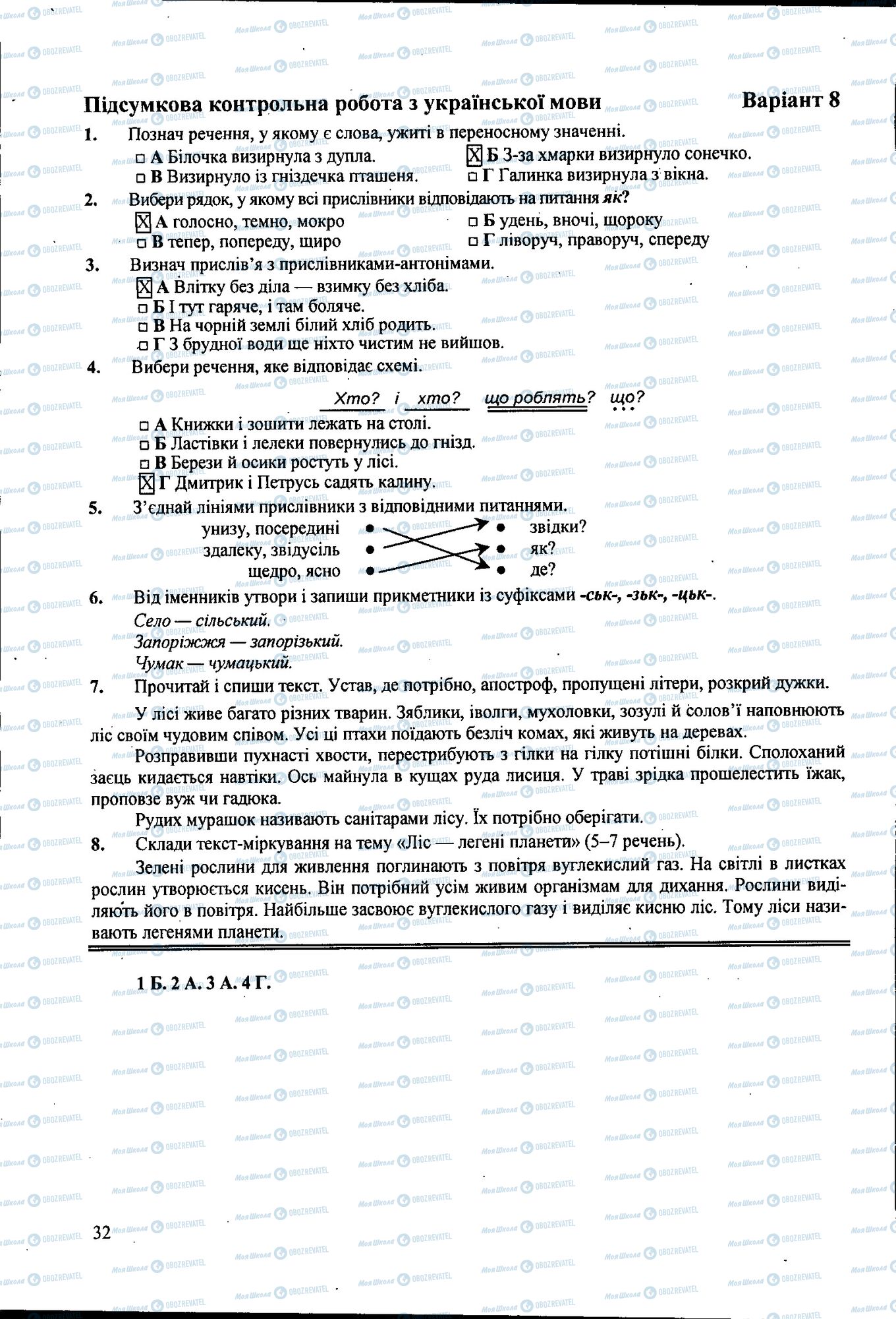 ДПА Українська мова 4 клас сторінка 032