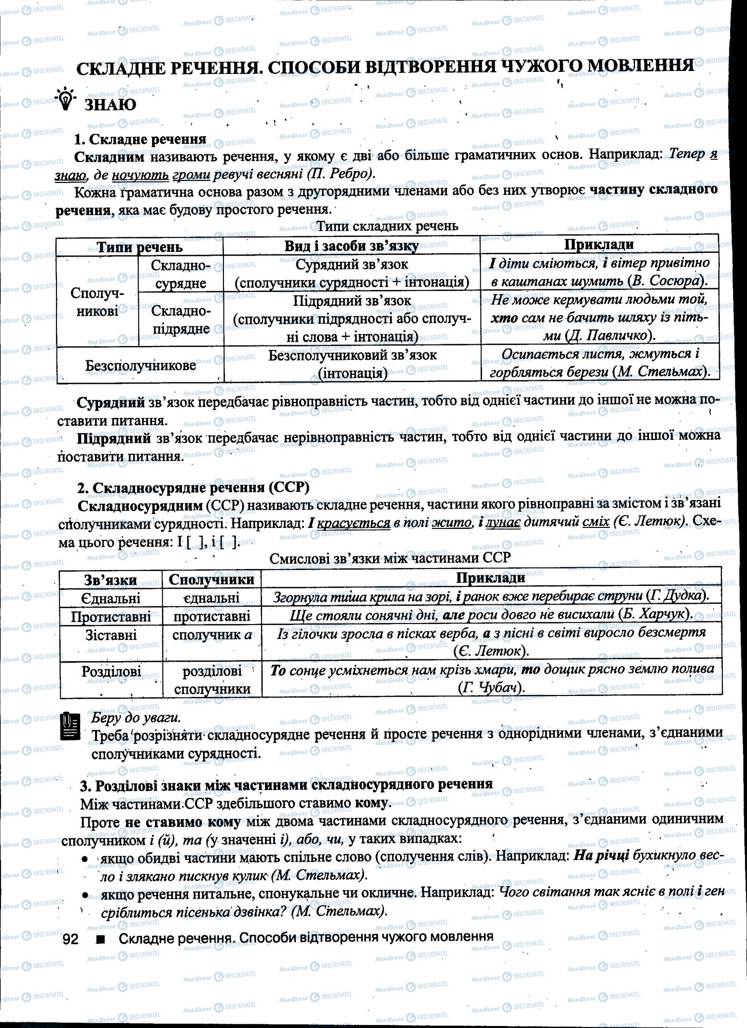 ДПА Українська мова 11 клас сторінка 092