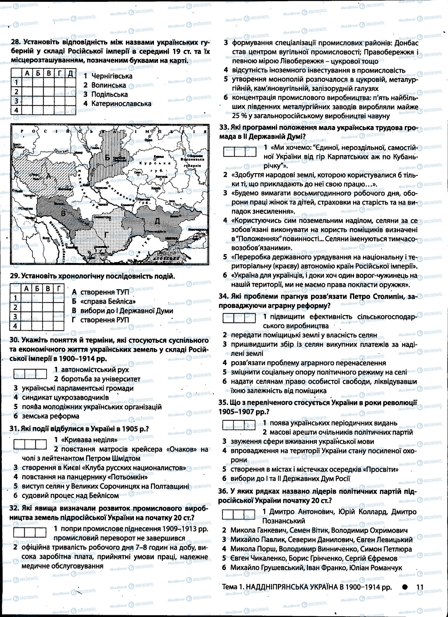 ДПА Історія України 11 клас сторінка 011