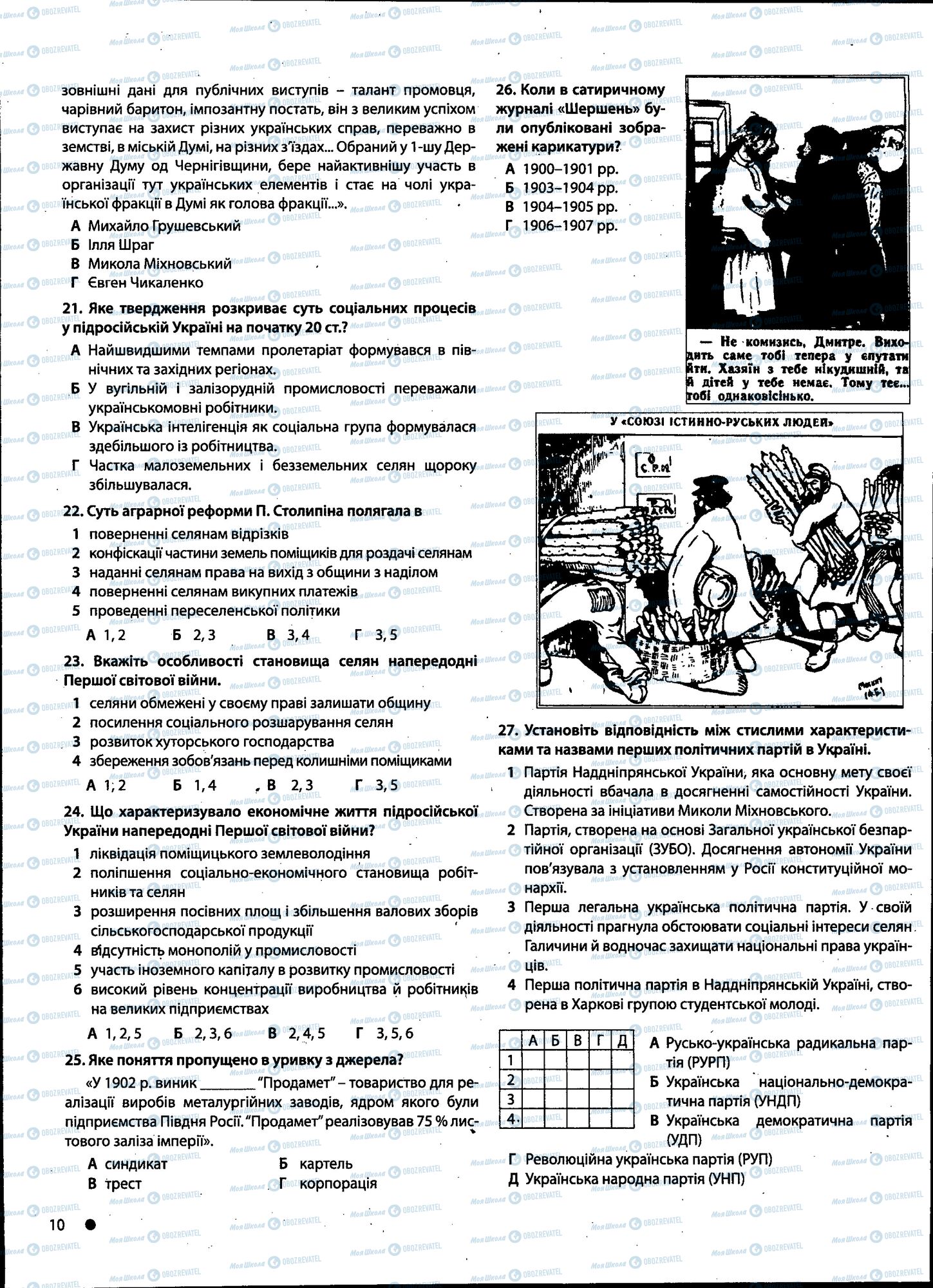 ДПА Історія України 11 клас сторінка 010