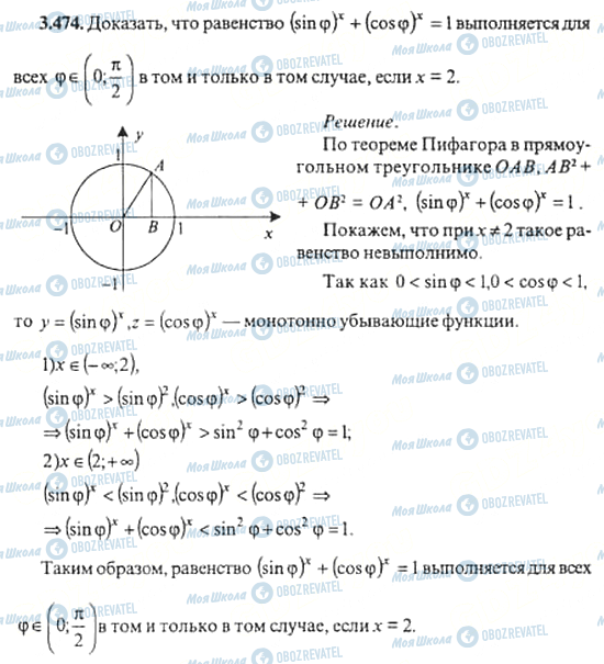 ГДЗ Алгебра 11 клас сторінка 3.474