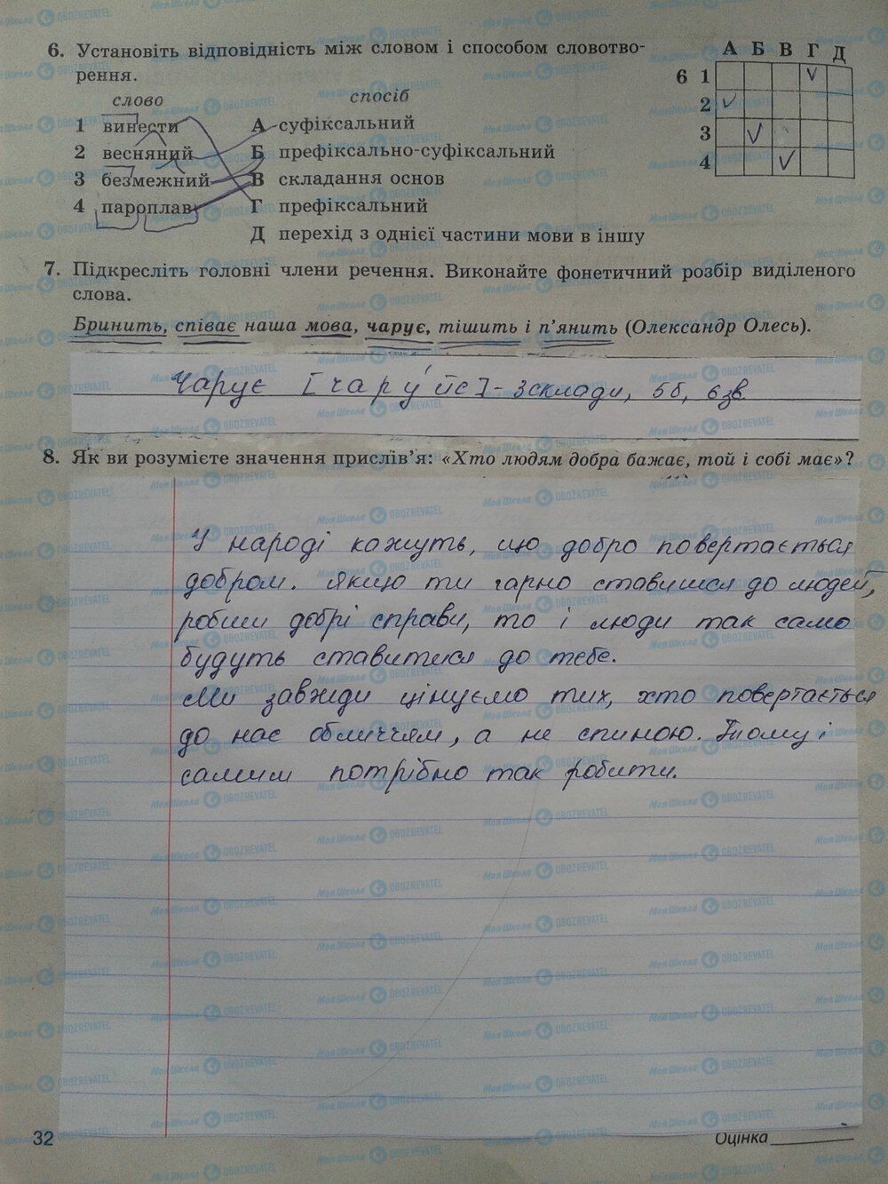ГДЗ Українська мова 5 клас сторінка стр. 32