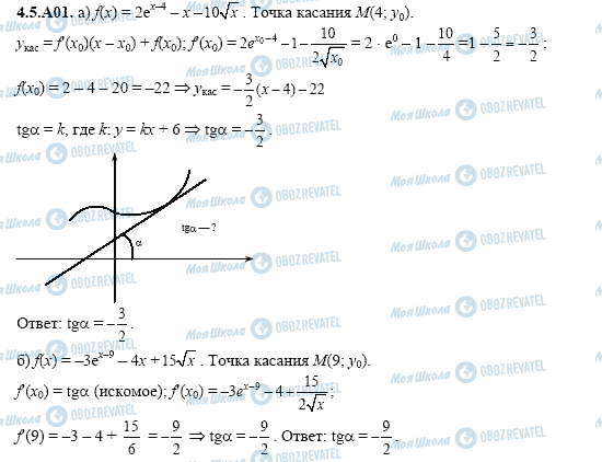 ГДЗ Алгебра 11 клас сторінка 4.5.A01