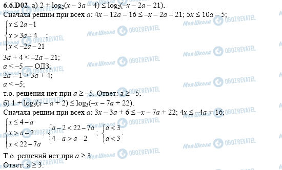 ГДЗ Алгебра 11 класс страница 6.6.D02